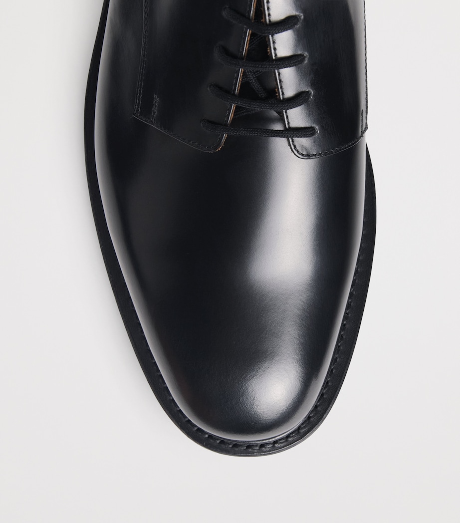 Sandro Paris Leather Derby Shoes Black Image 6