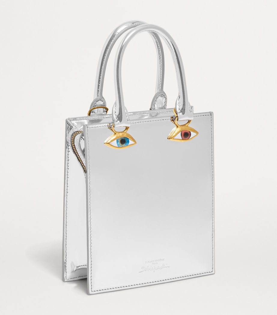 Mini Leather Anatomy Top-Handle Bag 002SILVER Image 2