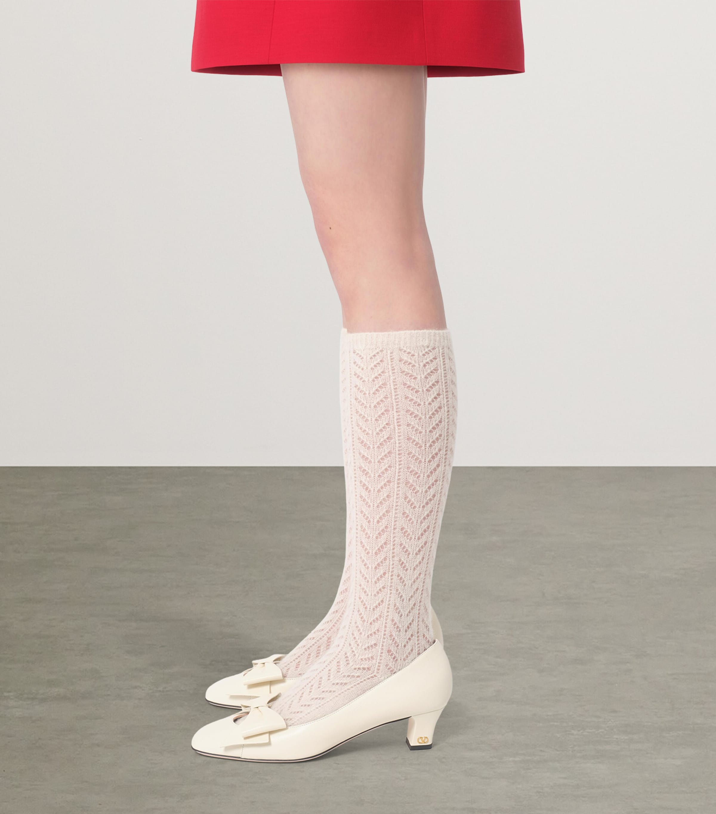 Virgin Wool-Silk Bow Mini Dress R9M Image 5