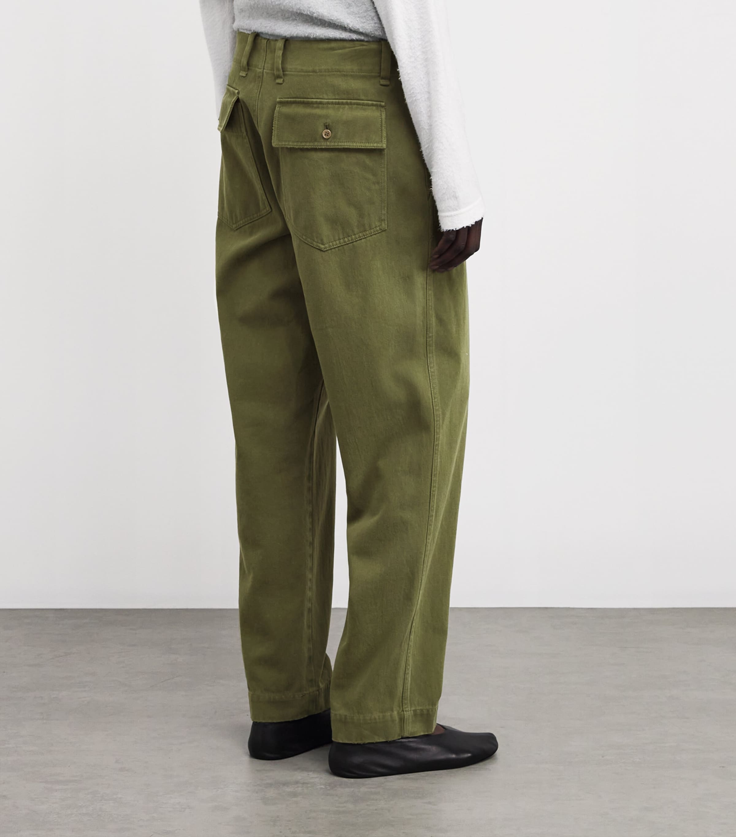 The Row Green Vendula Cotton Carpenter Trousers | Harrods US