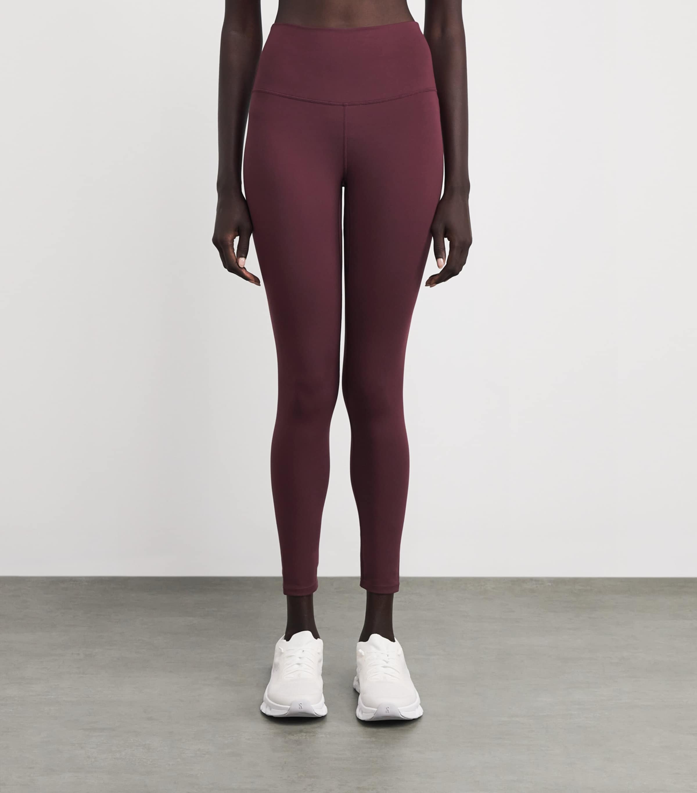 FreeSoft High-Rise Sports Leggings BURGANDY Image 3