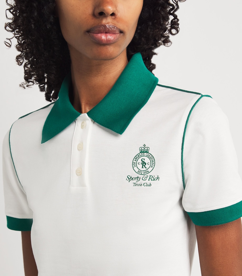 Crown 70s Polo Shirt WHITE/ALPINE Image 6
