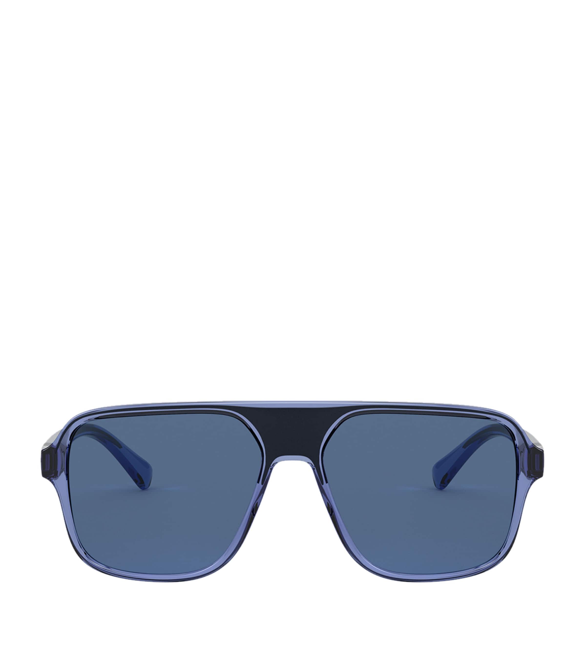 Dolce & Gabbana Step Injection Square Sunglasses In Blue