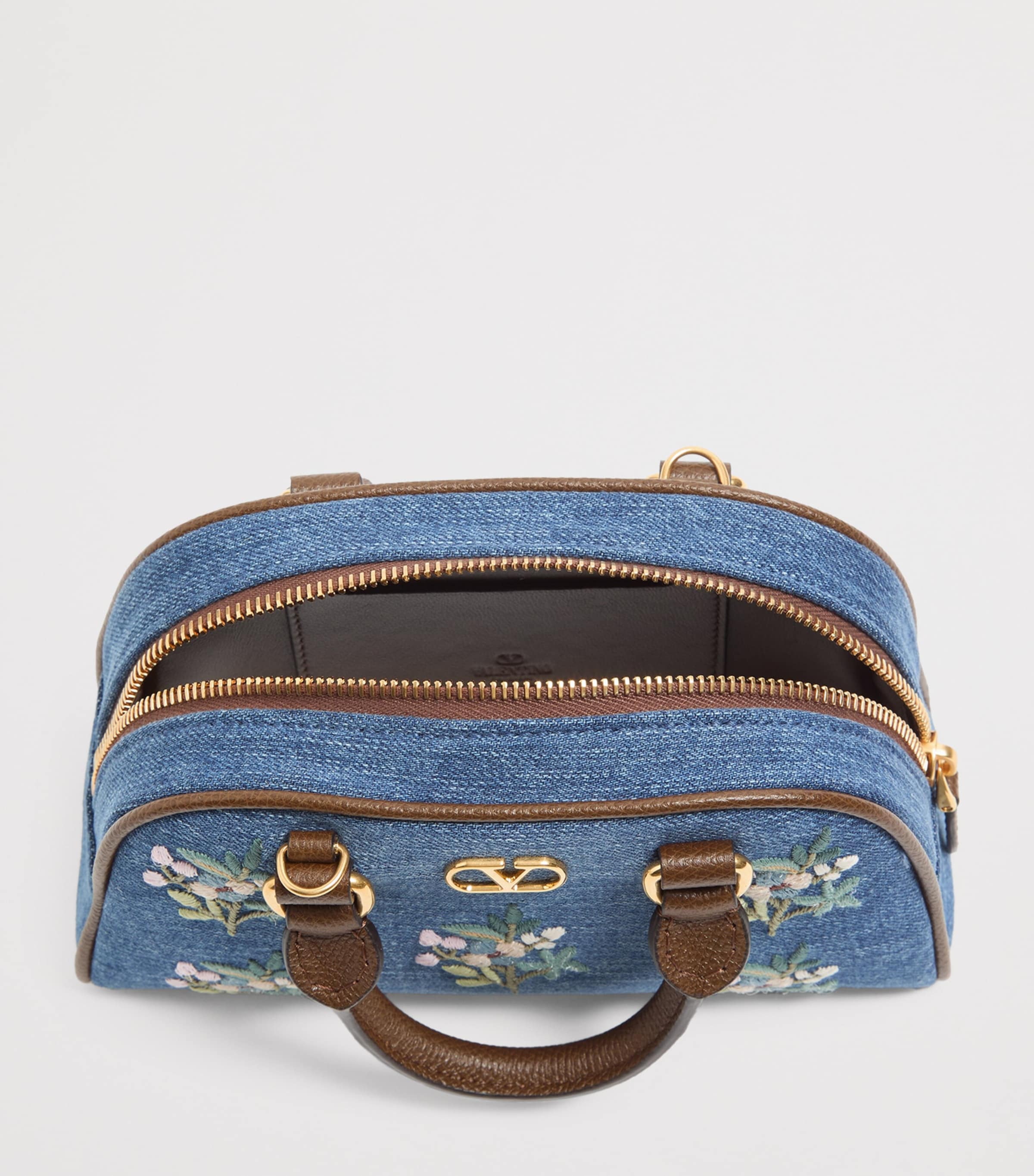 Valentino Garavani Denim VLogo Signature Top-Handle Bag Axm Image 5