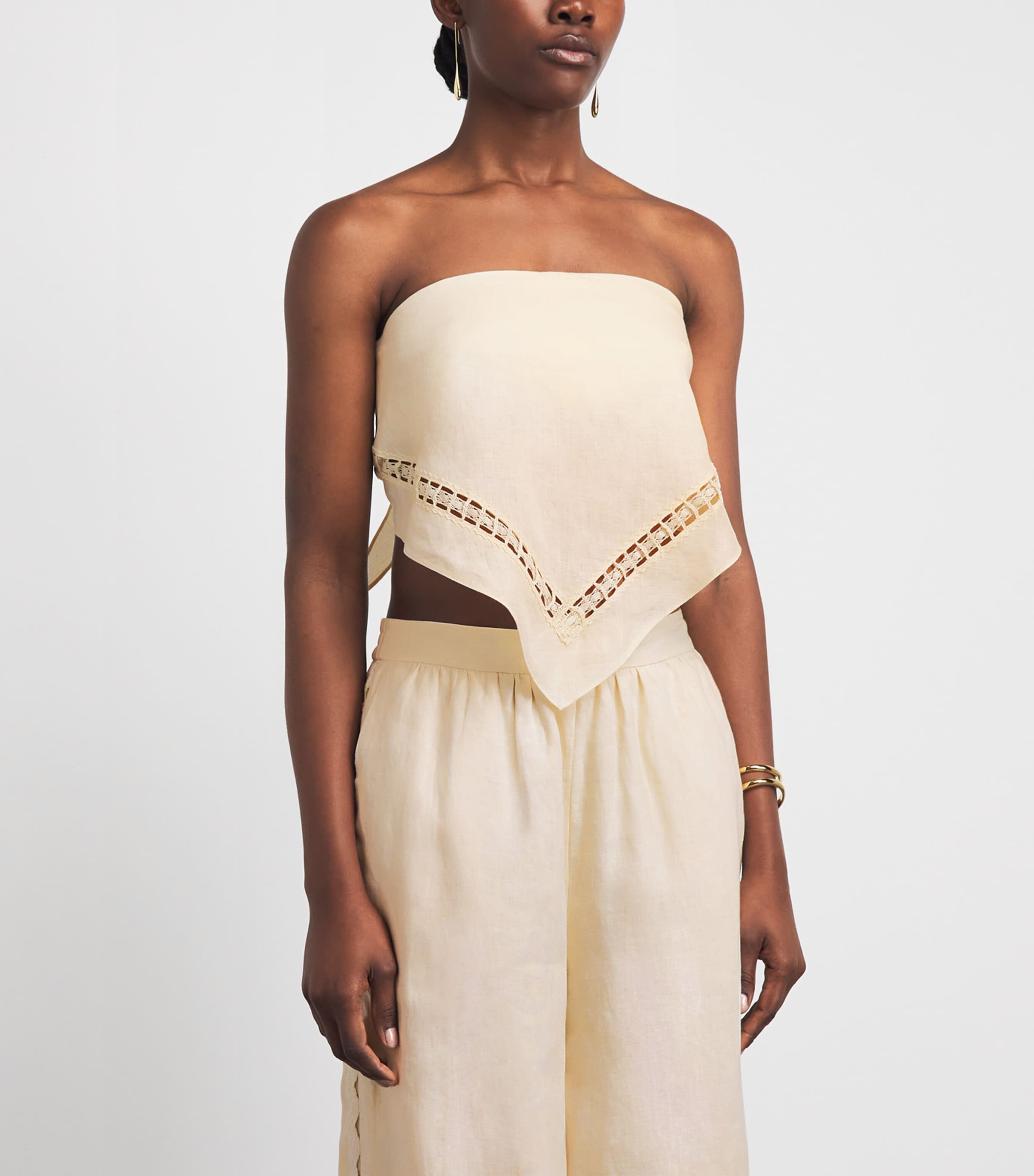 Simkhai Womens Linen-Hemp Lahni Top Sand Image 4