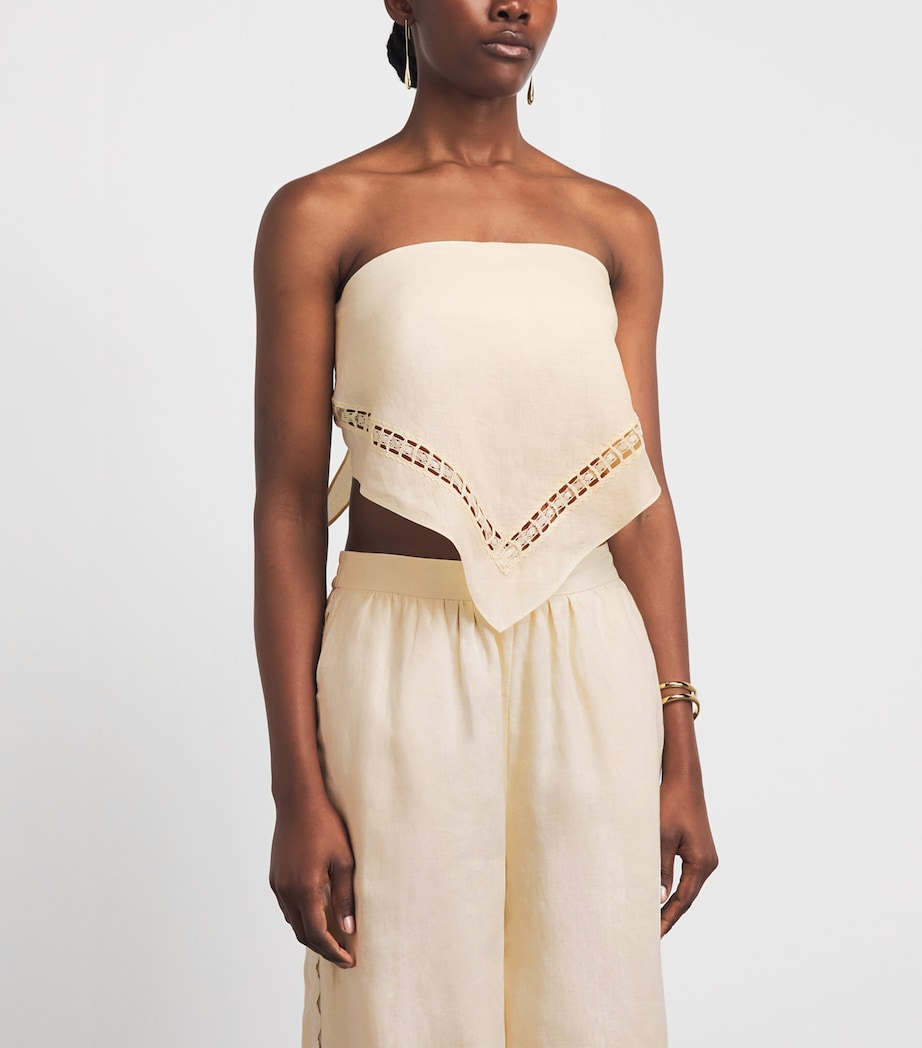 Simkhai Womens Linen-Hemp Lahni Top Sand Image 4