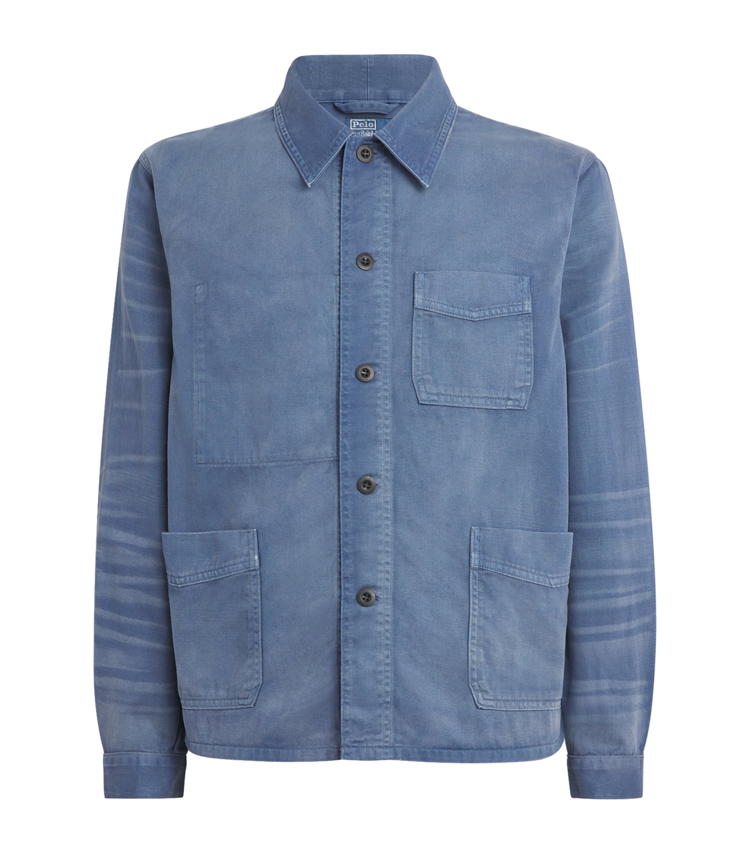 Polo Ralph Lauren Mens Cotton Rustic Overshirt Blue Image 1