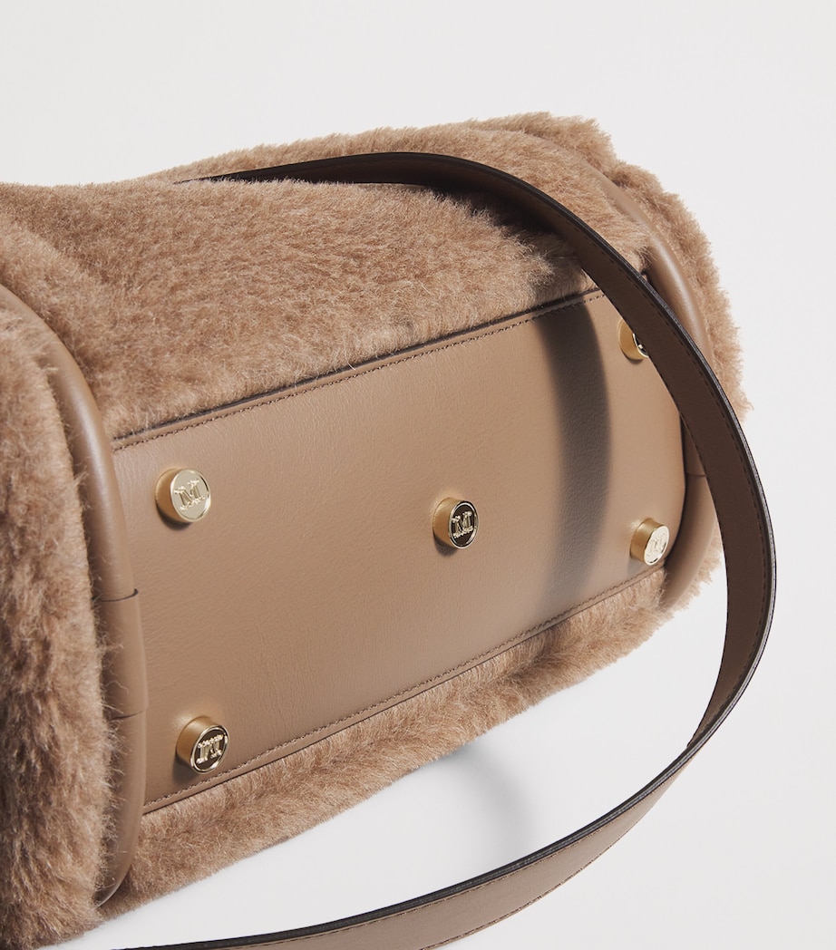 Small Camel Fur Marine Top-Handle Bag BRONZE Image 4