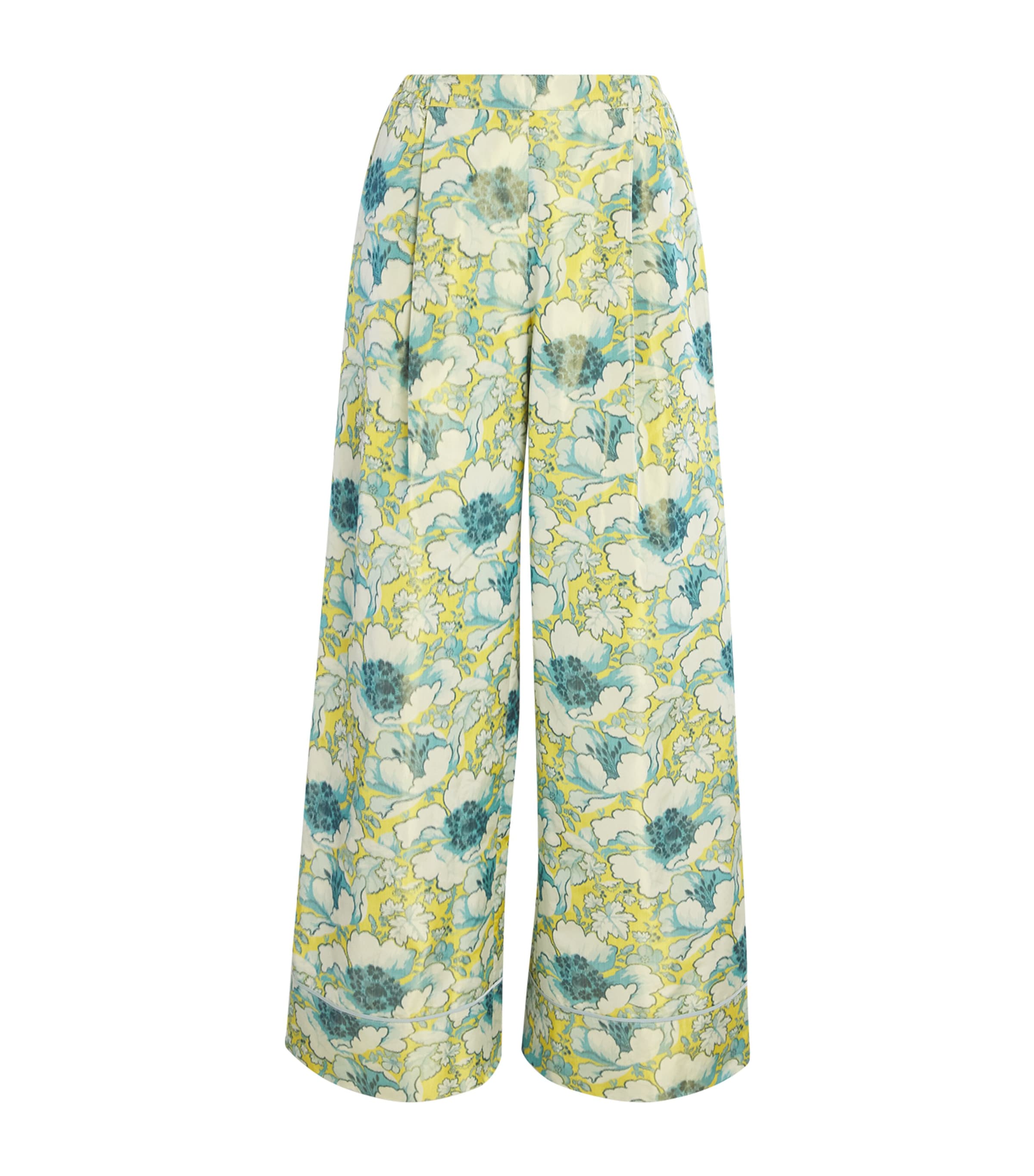 Carine Gilson Floral Pyjama Trousers In Green