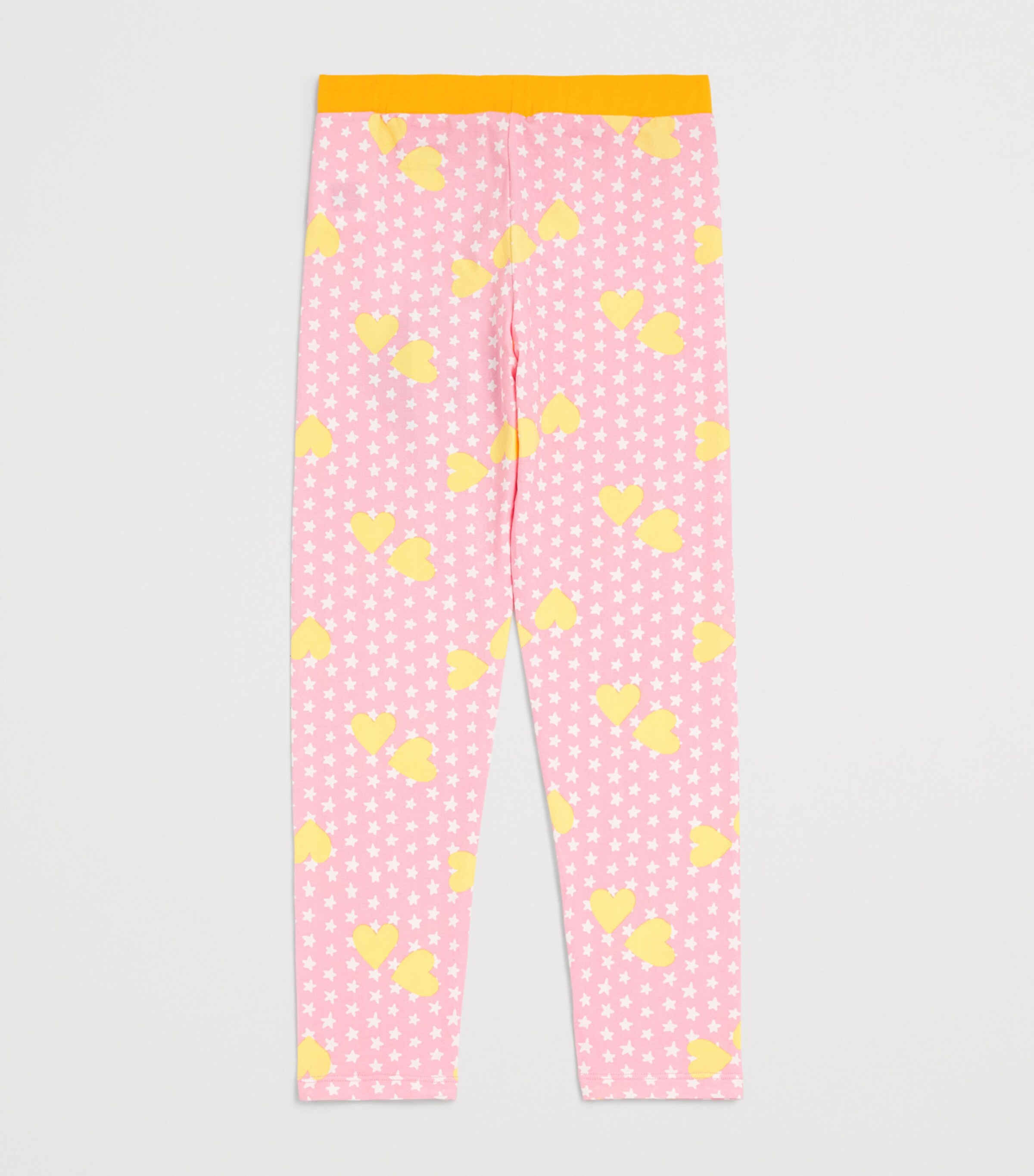 Cotton-Blend Heart Print Leggings 51UMCROSA/MULTICOLOR Image 2