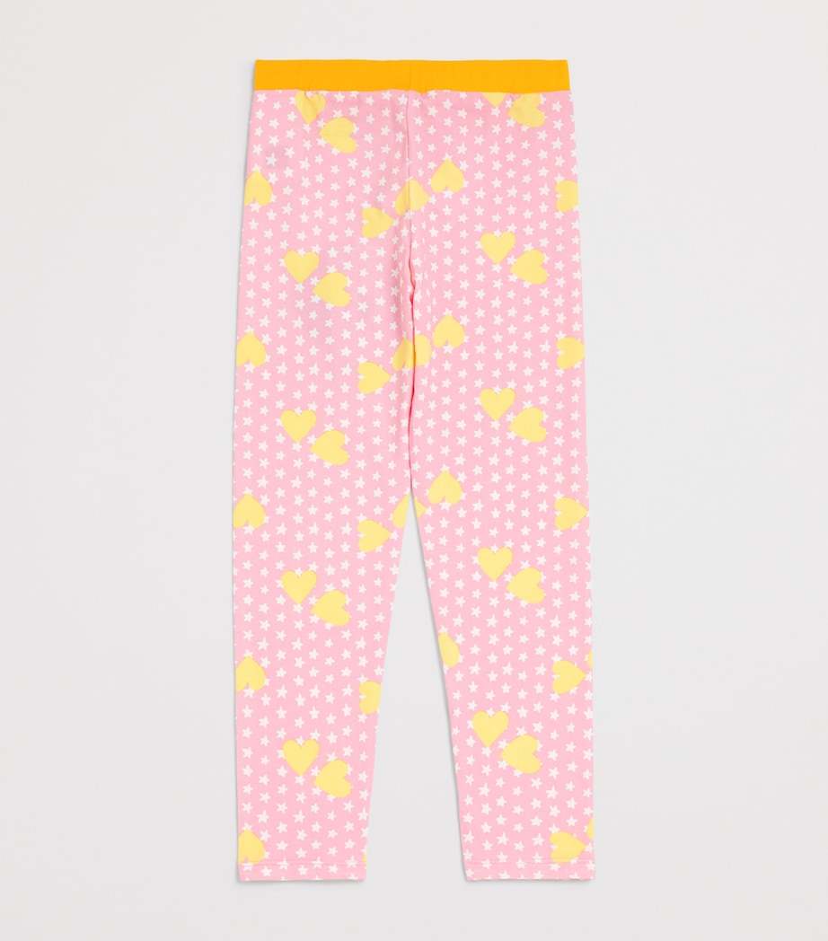 Cotton-Blend Heart Print Leggings 51UMCROSA/MULTICOLOR Image 2