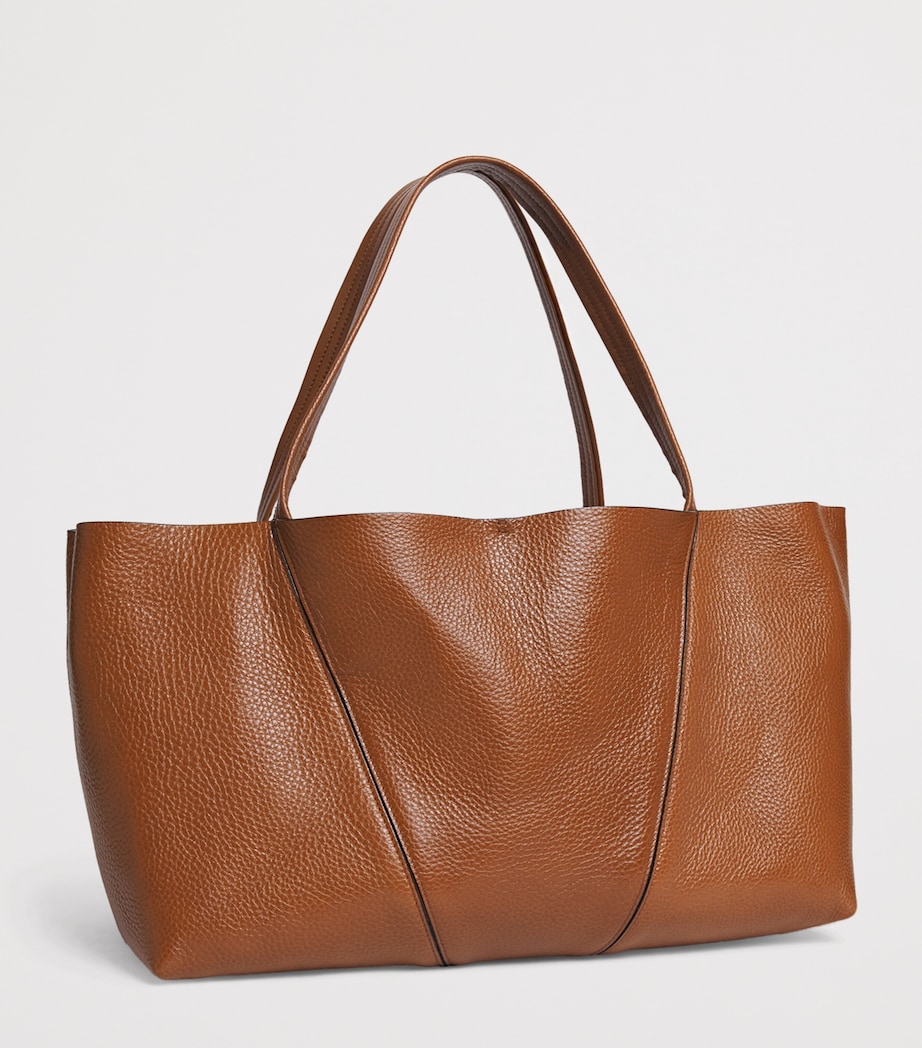 Calfskin Spin East-West Tote Bag CLAY BROWN Image 2
