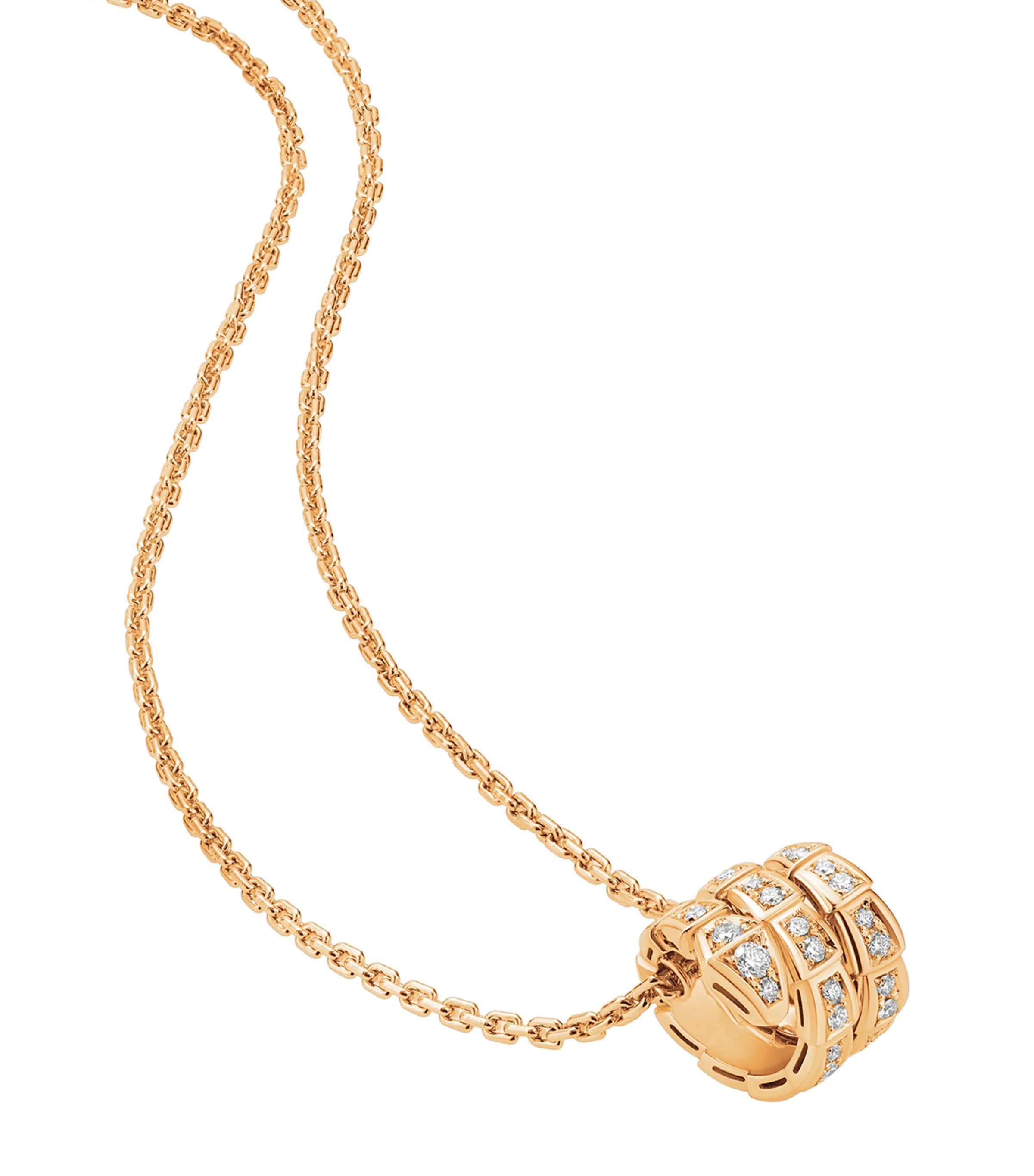 Bvlgari Yellow Gold and Diamond Serpenti Viper Necklace Yellow Gold Image 2