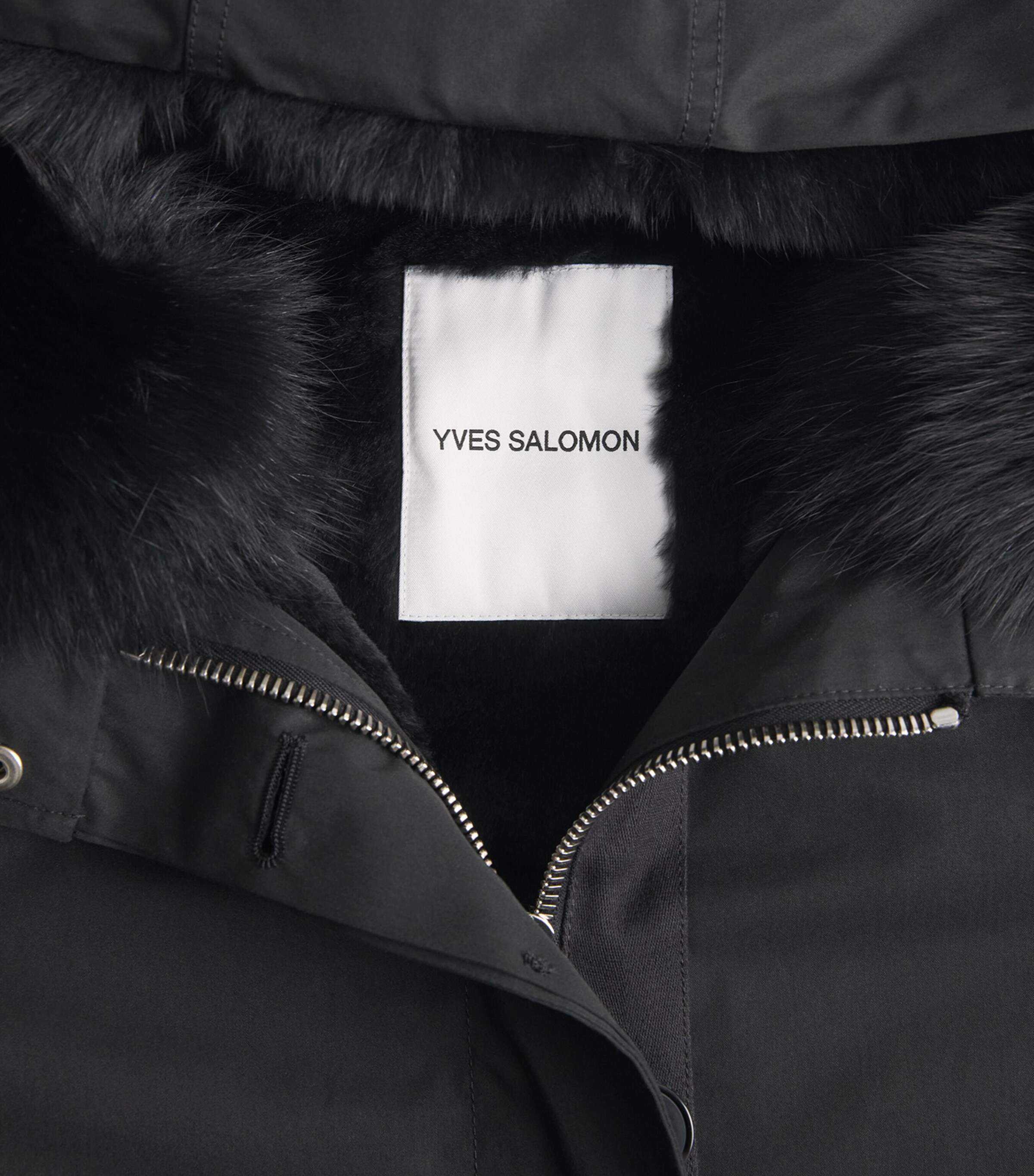 Yves Salomon Womens Down Fur-Trim Technical Parka Coat Image 6