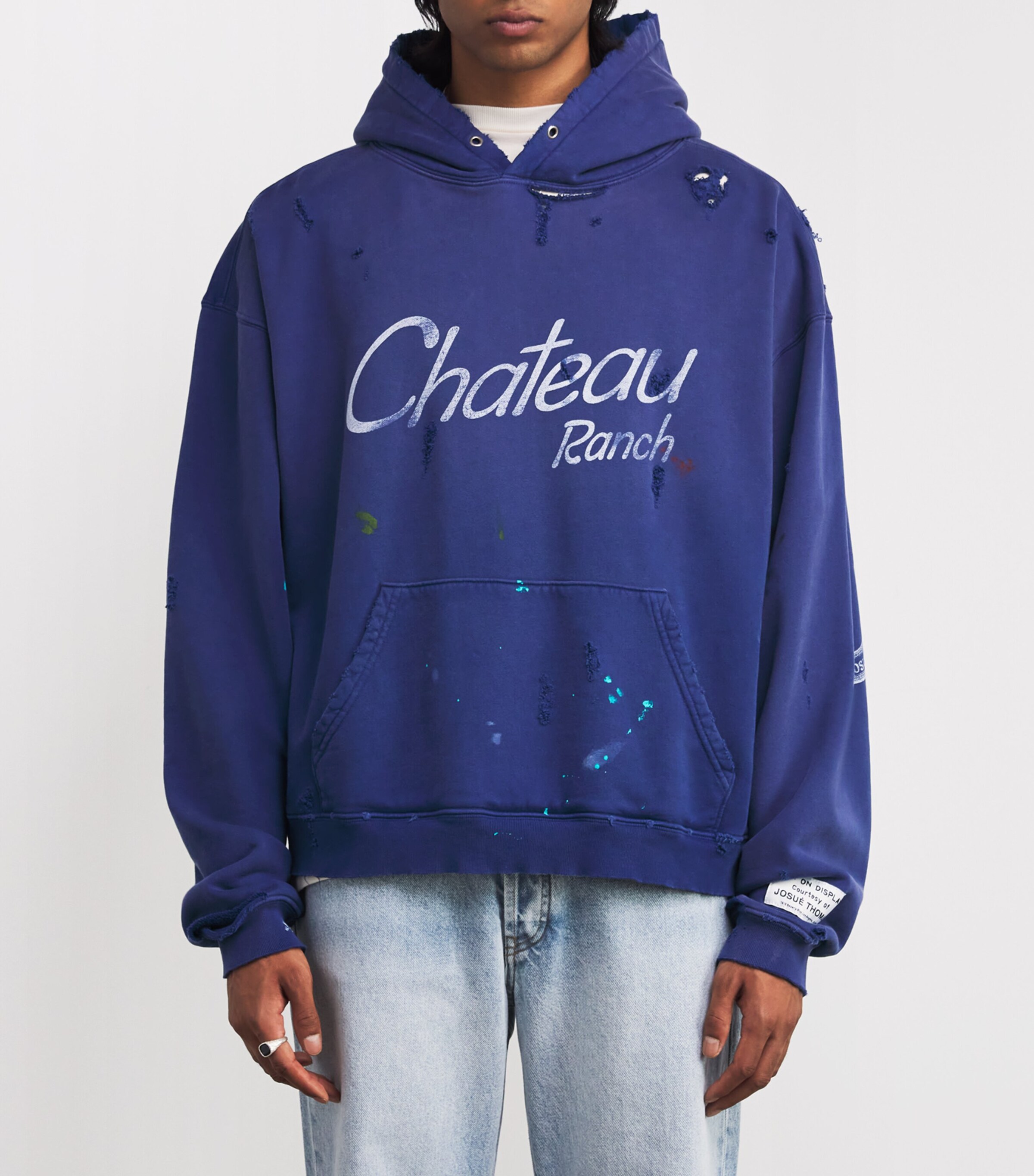 GALLERY DEPT. Mens Cotton Chateau Ranch Hoodie Navy Image 3