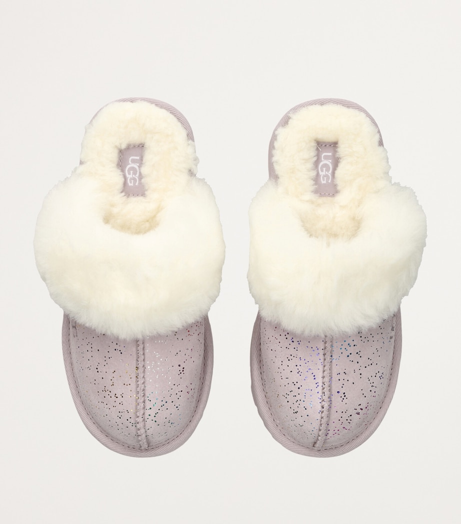UGG Kids Suede Cozy II Shimmer Sky Slippers Lilac Image 4