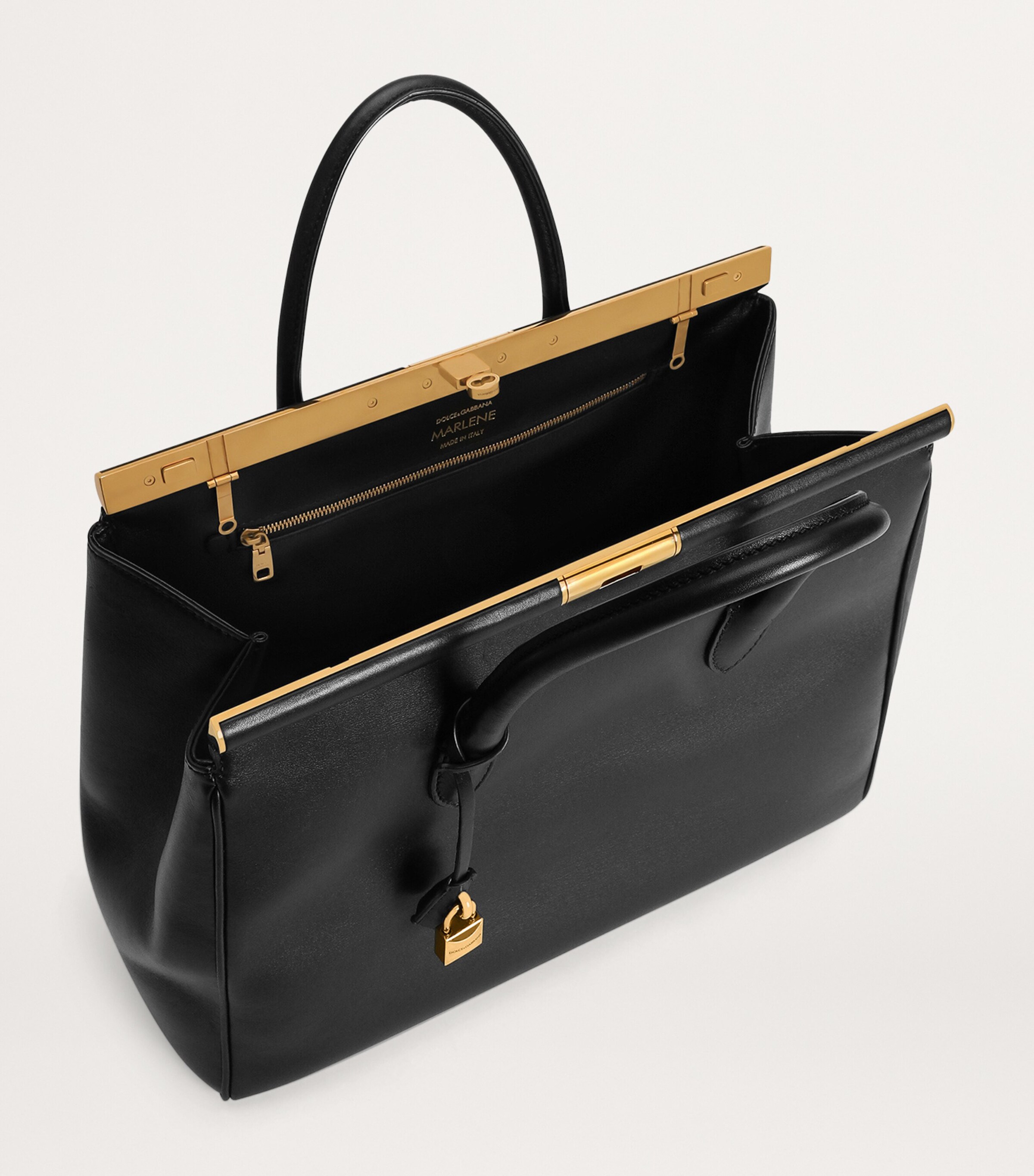 Dolce & Gabbana Leather Marlene Top-Handle Bag | Harrods US