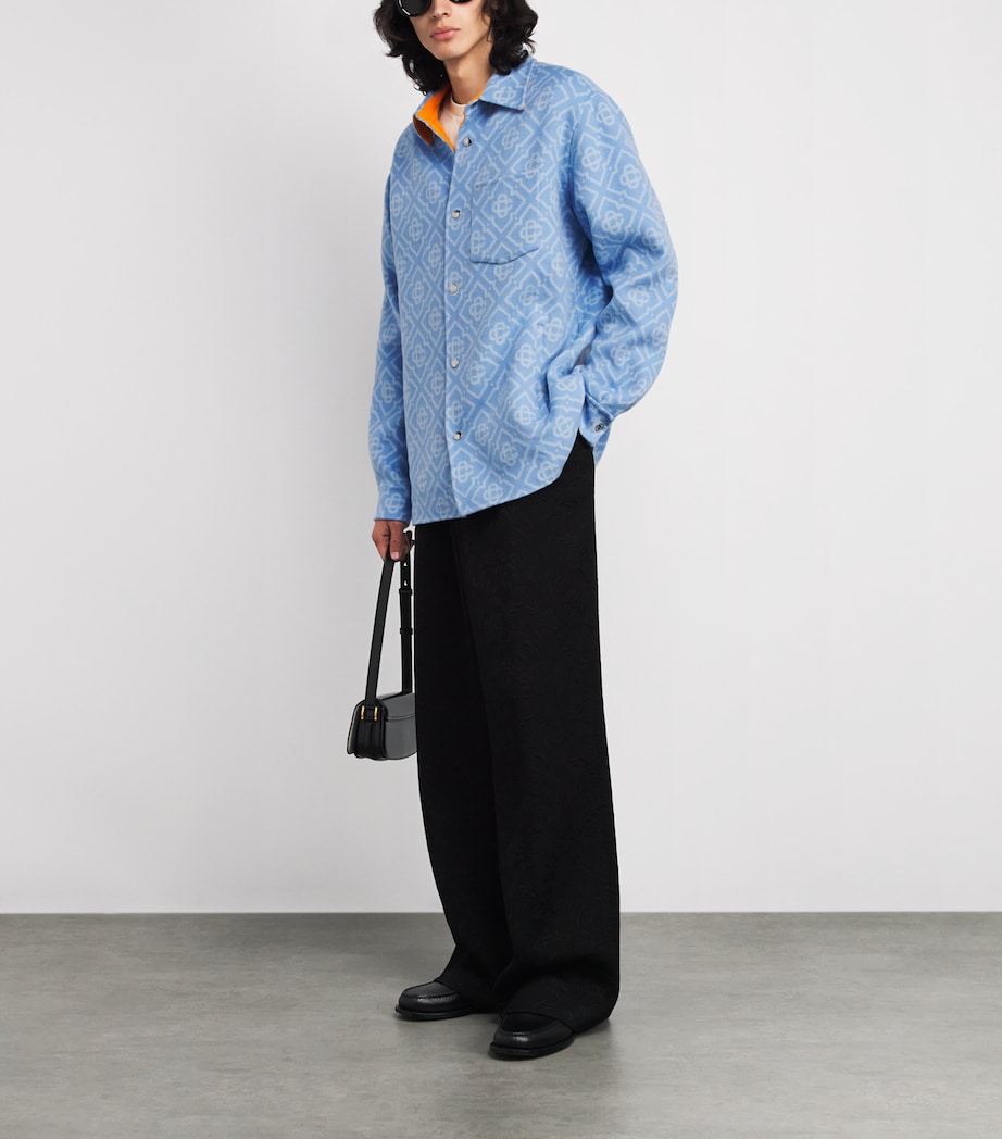 Wool Monogram Overshirt LIGHT BLUE DIMND Image 2