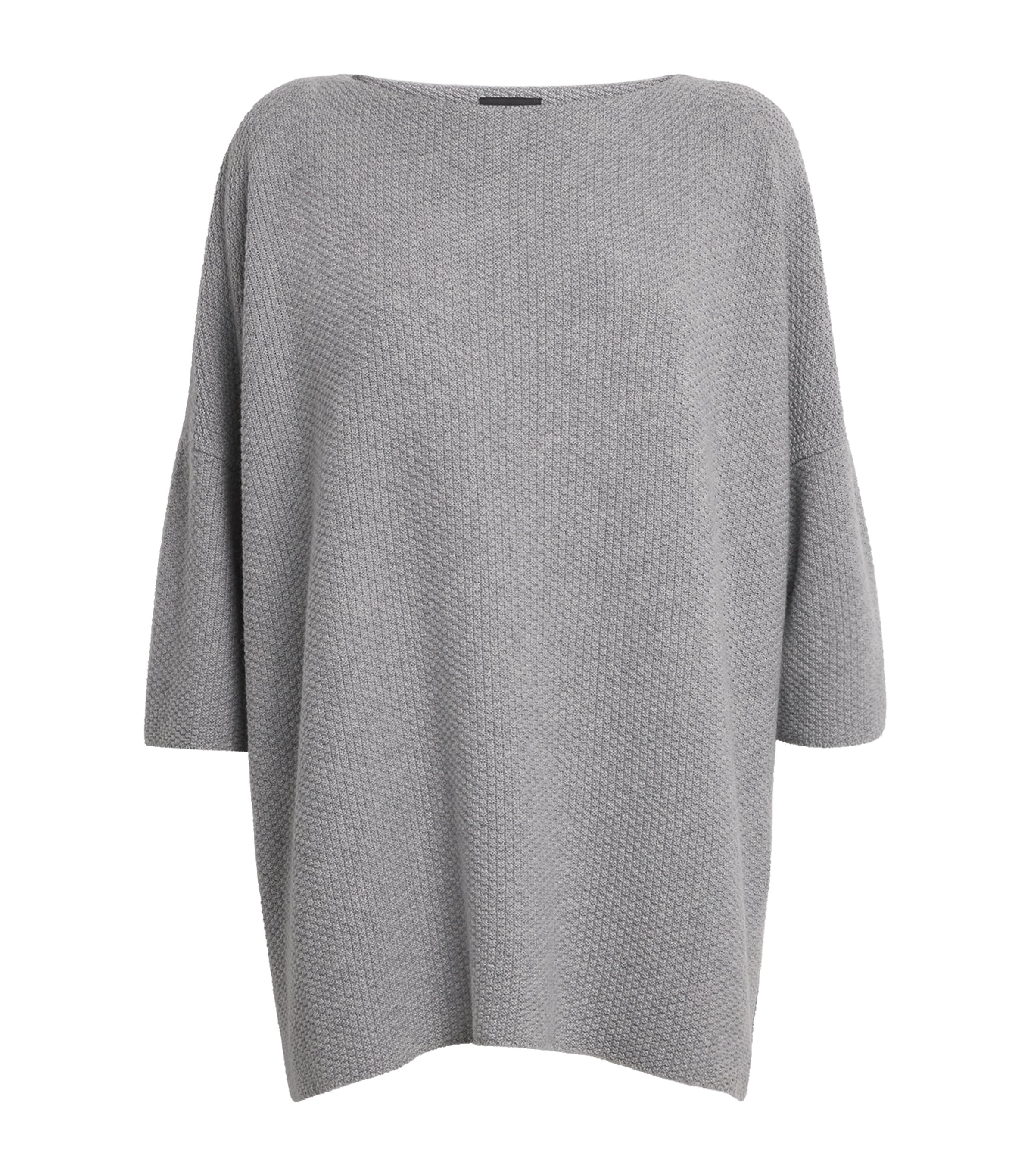 Eskandar Cashmere Square-neck Top In Gray