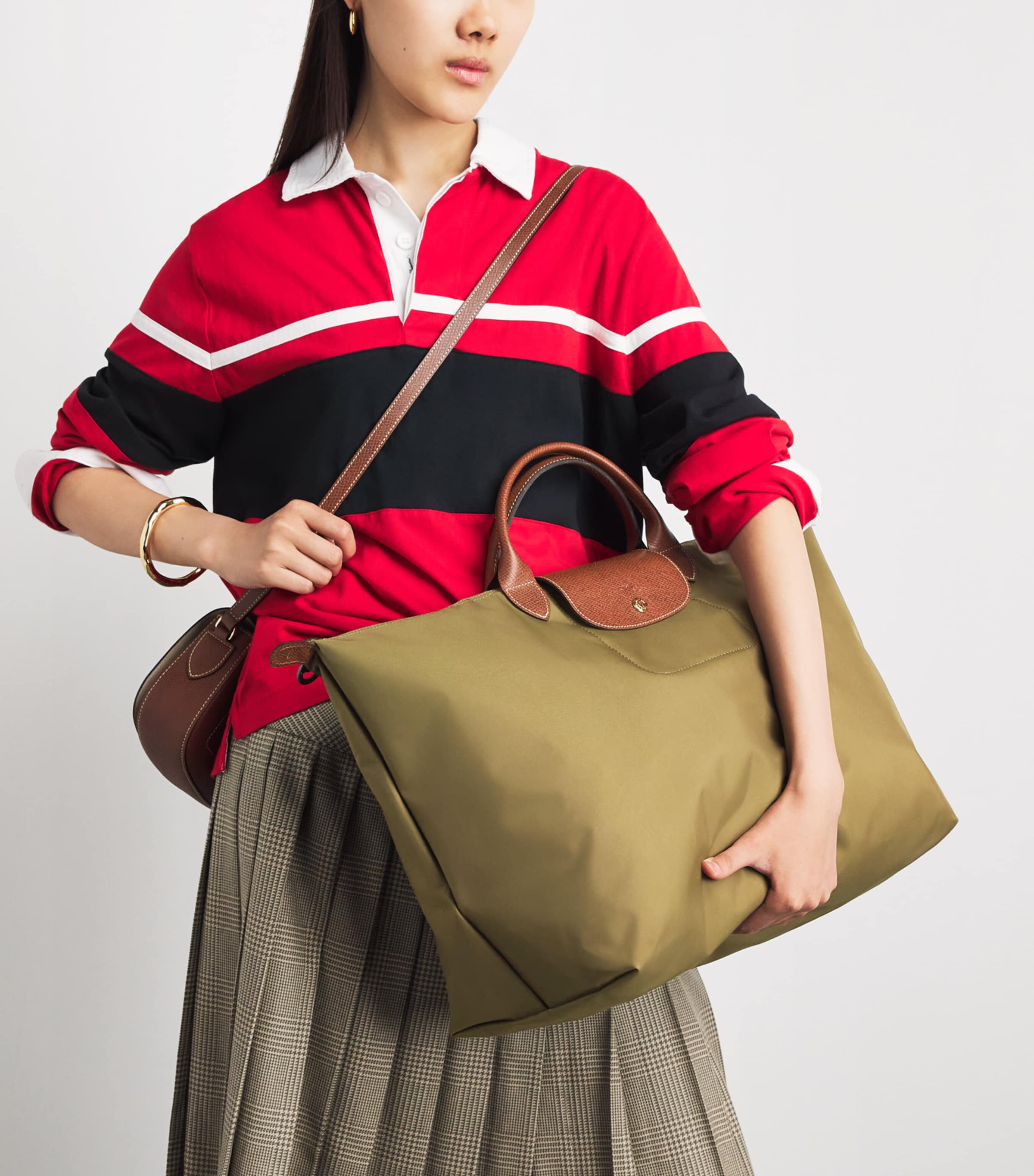 Longchamp Large Le Pliage Original Travel Bag Olive Image 4