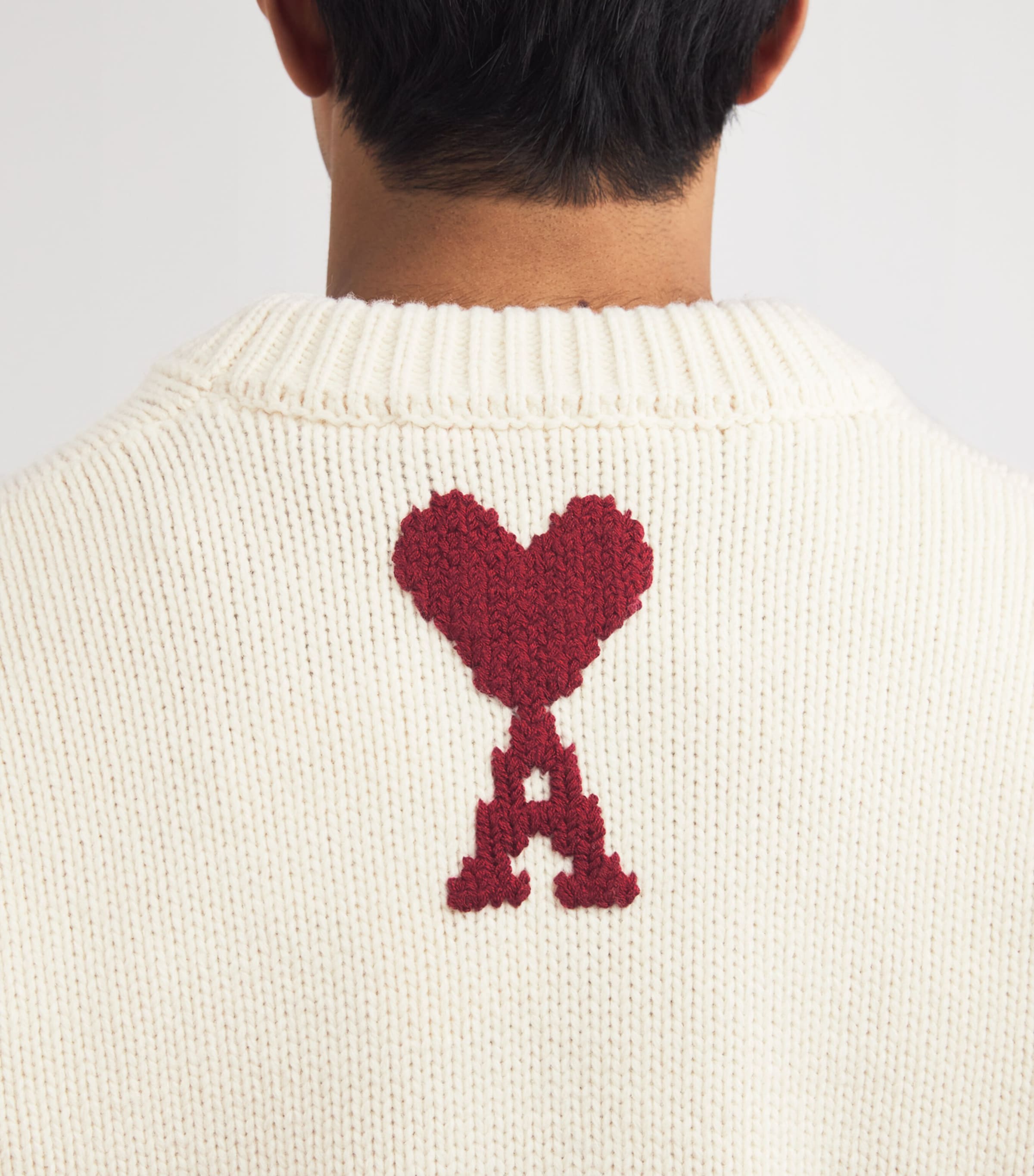 AMI Paris Navy Wool-Blend Horse Intarsia Sweater | Harrods US