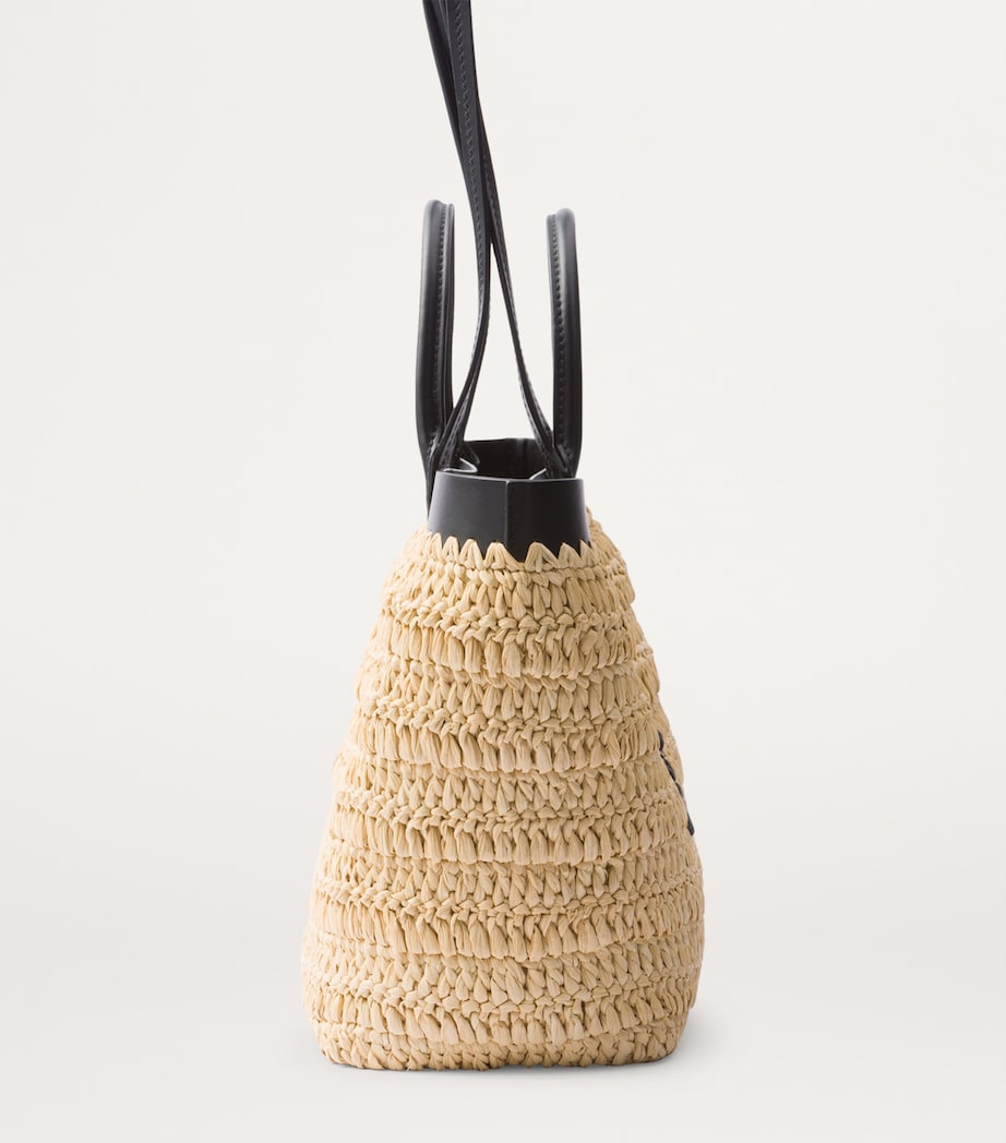 Prada Small Woven Tote Bag Image 4