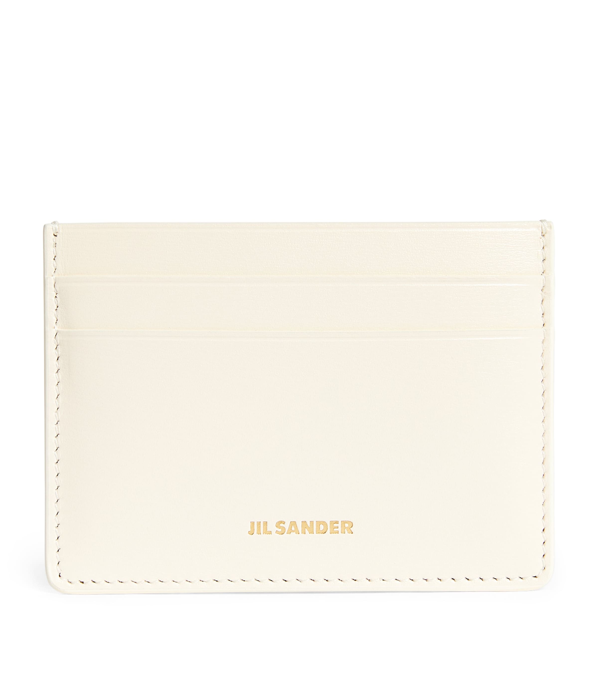 Jil Sander Leather Cardholder In Neutral