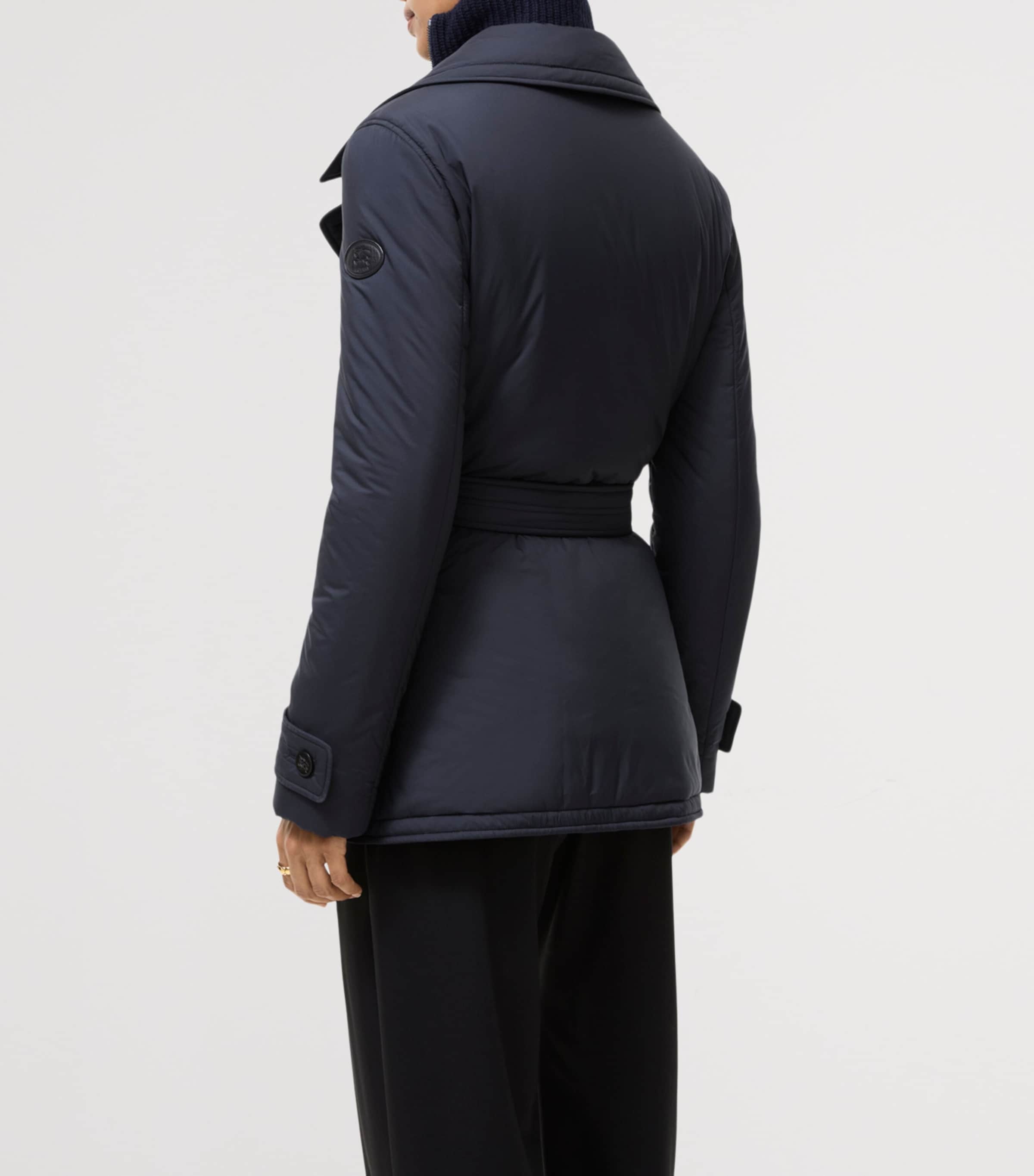 Burberry Womens Padded Hertford Trench Jacket Navy Image 5
