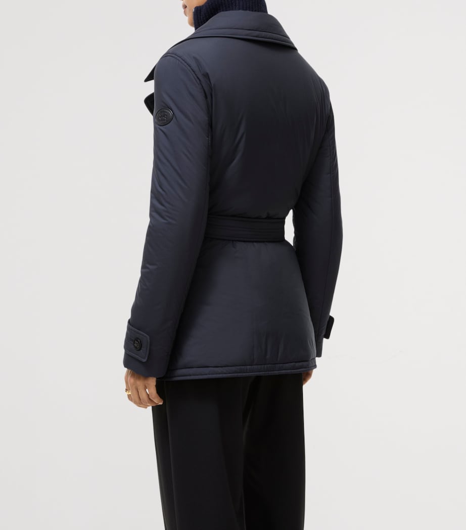 Burberry Womens Padded Hertford Trench Jacket Navy Image 5