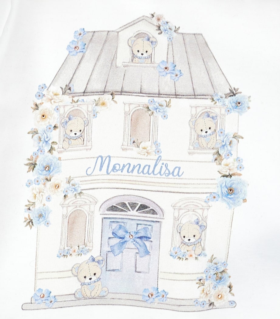 Stretch-Cotton T-Shirt and Leggings Set (3-36 Months) ECRU/CELESTE Image 2