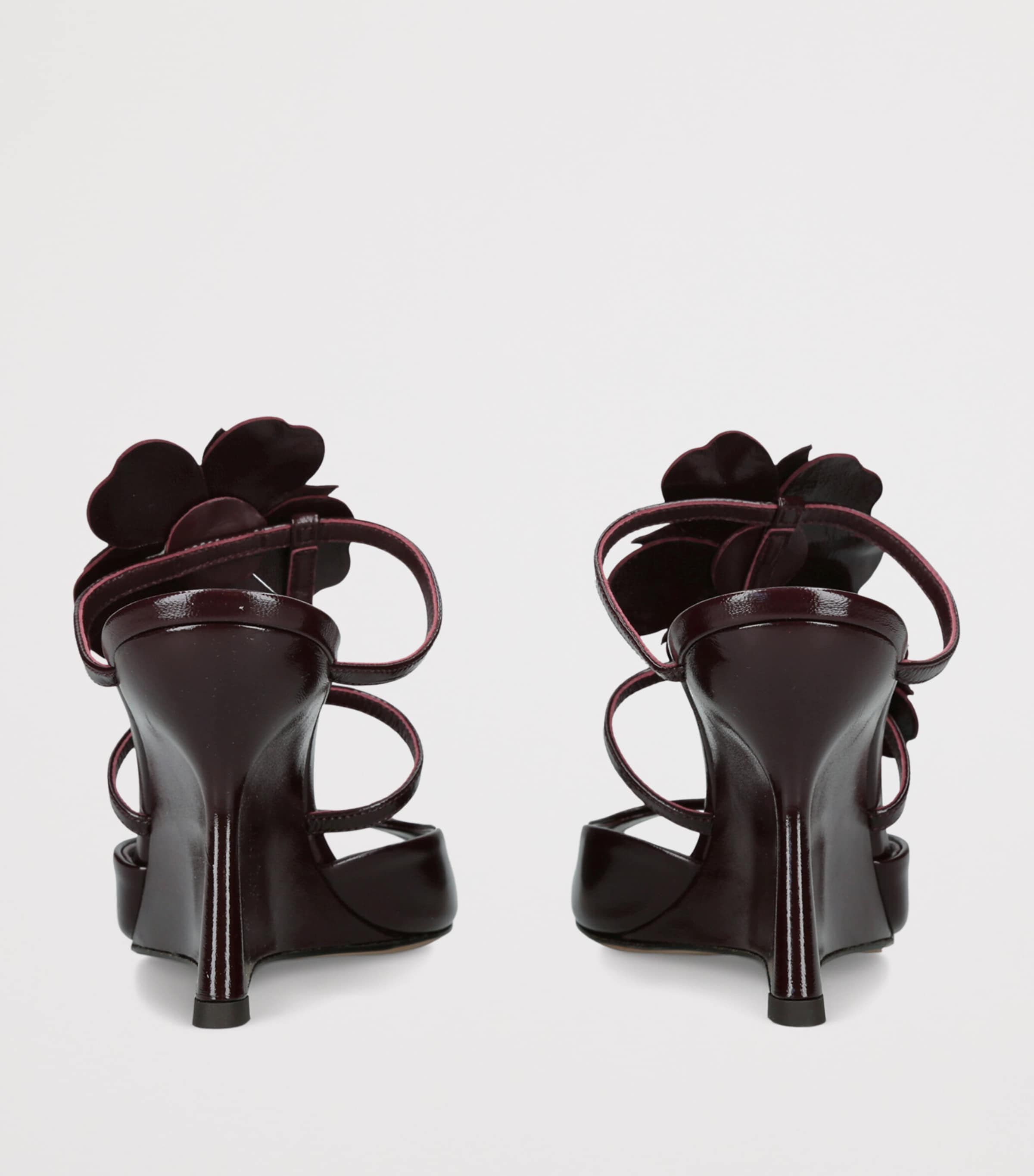 Zimmermann Suede Belara Wedge Sandals 85 Wine Image 4
