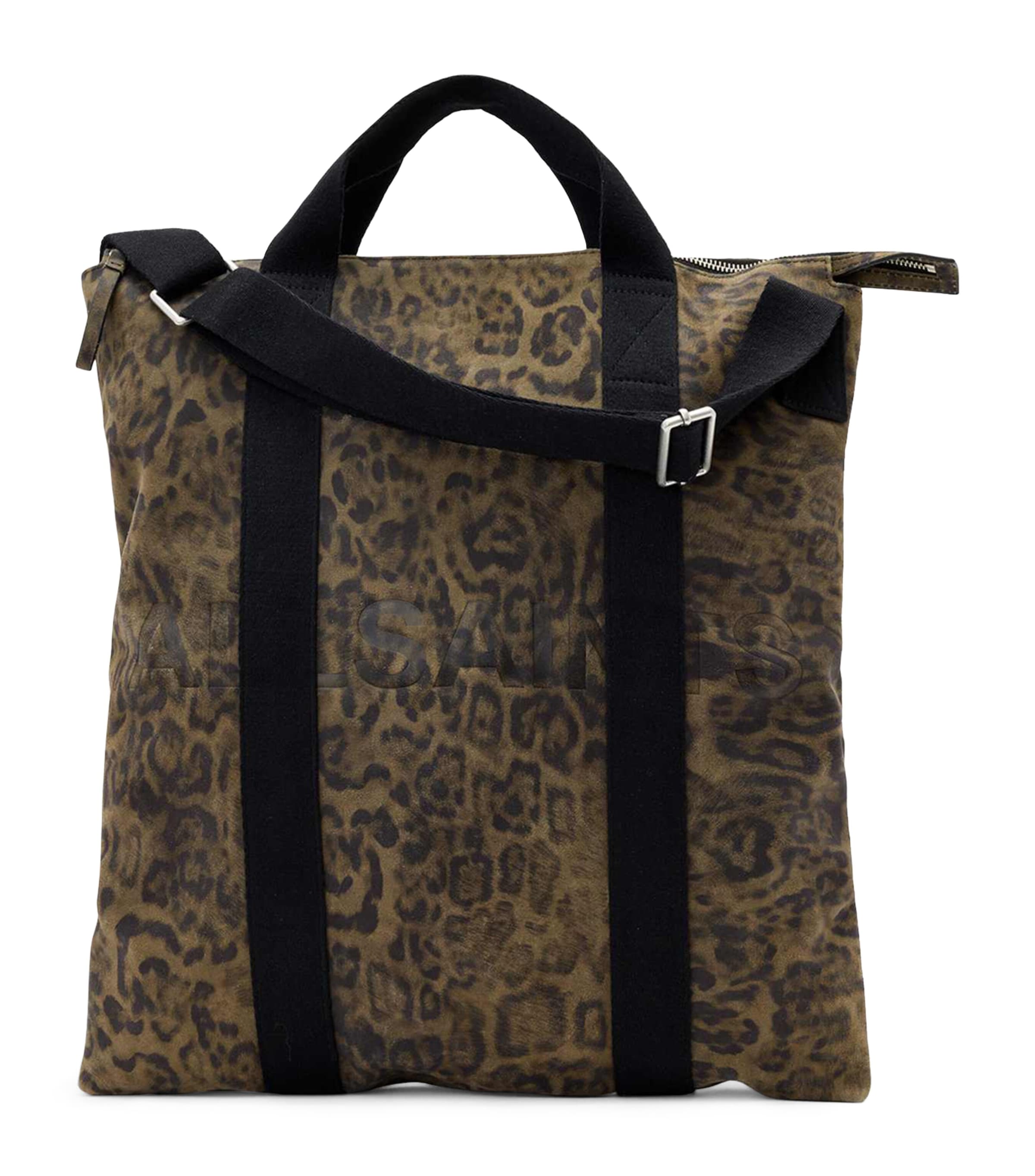Allsaints Leather Leopard Kei Backpack