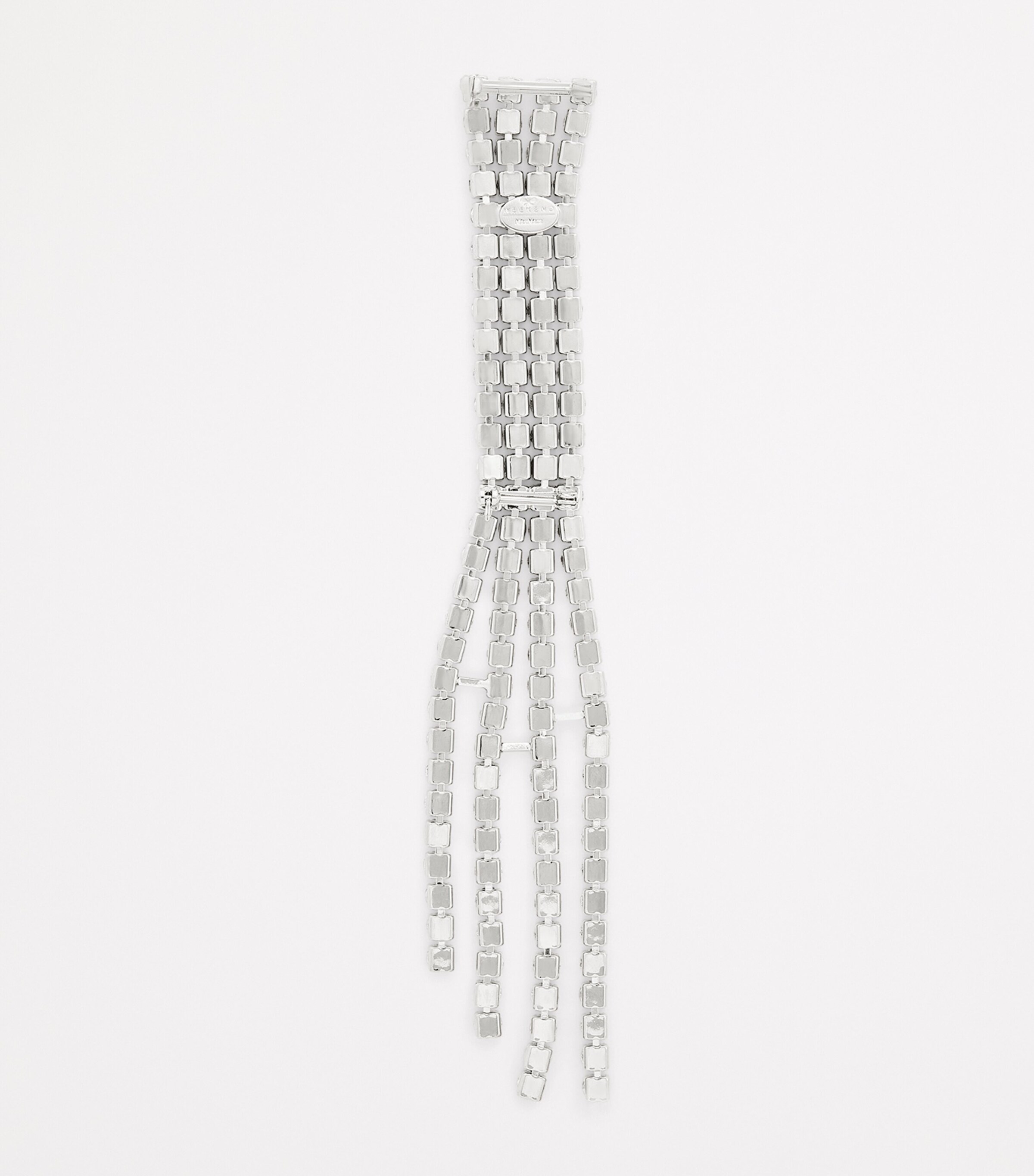 Weekend Max Mara Crystal Fringed Brooch Medium Grey Image 3