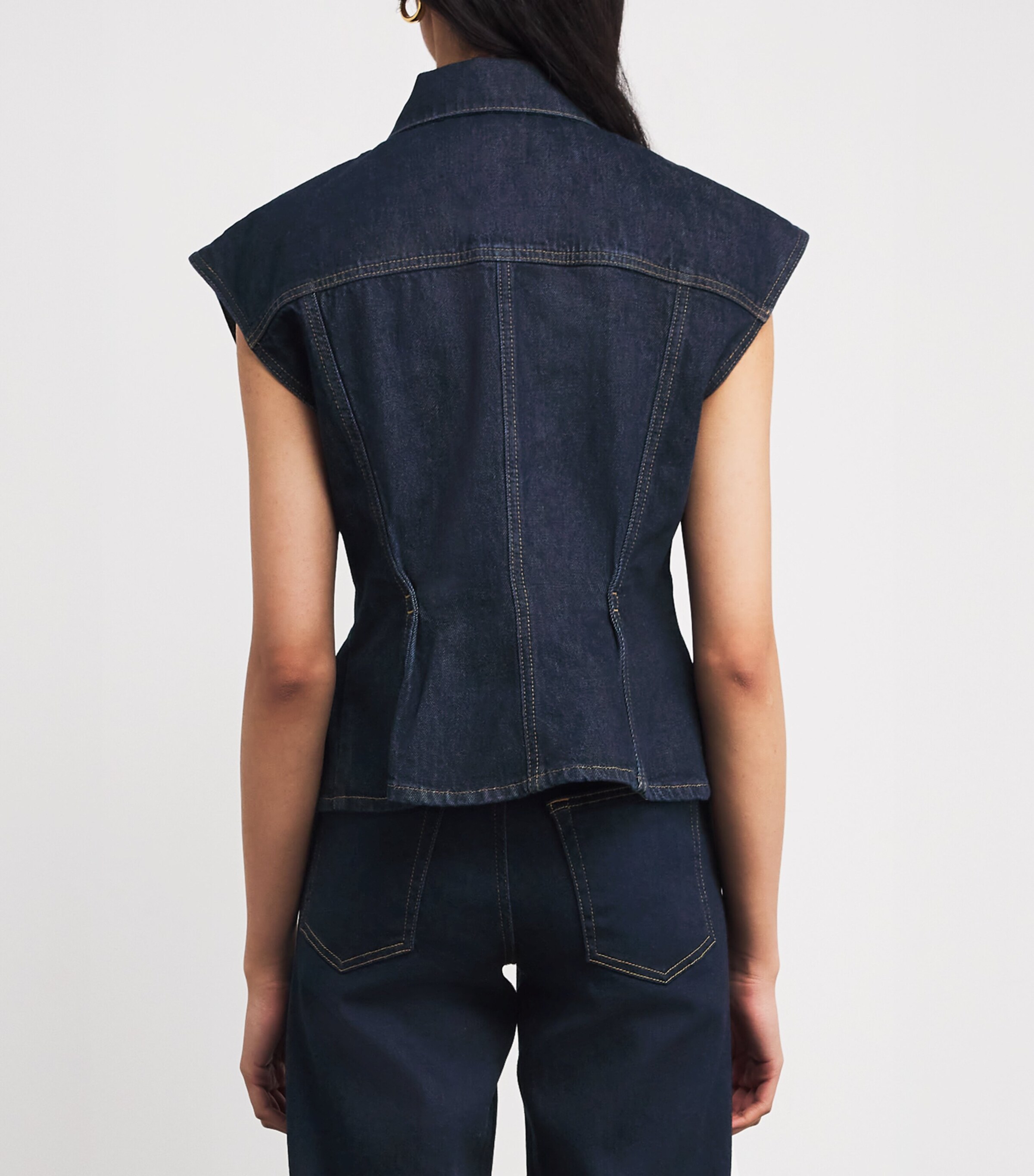 Denim The Nipped Vest RINSE Image 4