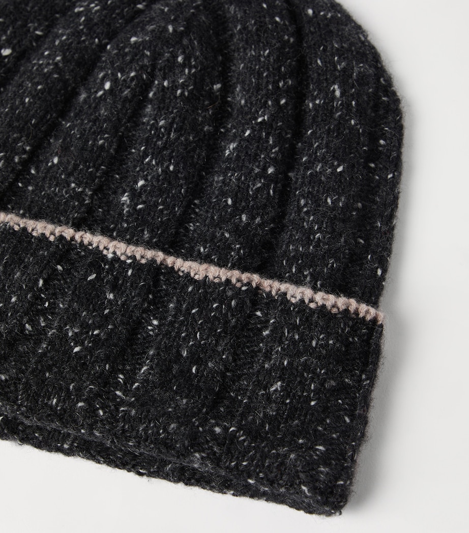 Cashmere Ribbed Beanie CBF68 Image 2