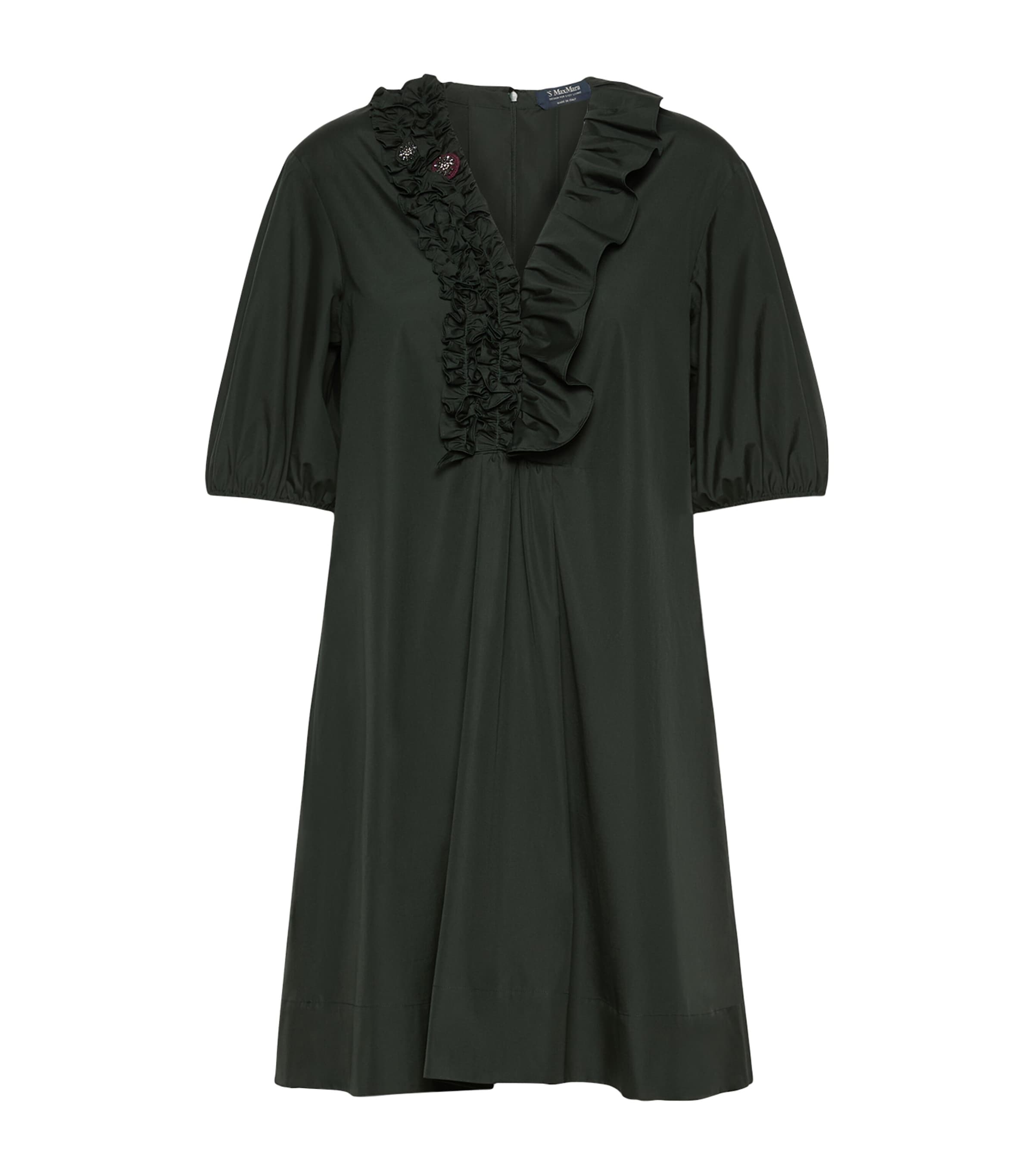 Max Mara Womens Ruffle Mini Dress Green Image 1
