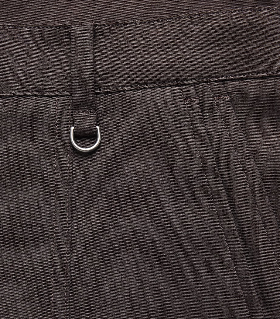 Vince Womens Stretch-Cotton Panelled Trousers Iron Image 6