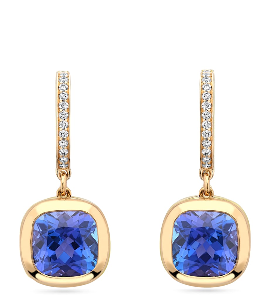 Boodles Yellow Gold, Diamond and Tanzanite Dolce Vita Earrings Yellow Gold Image 1