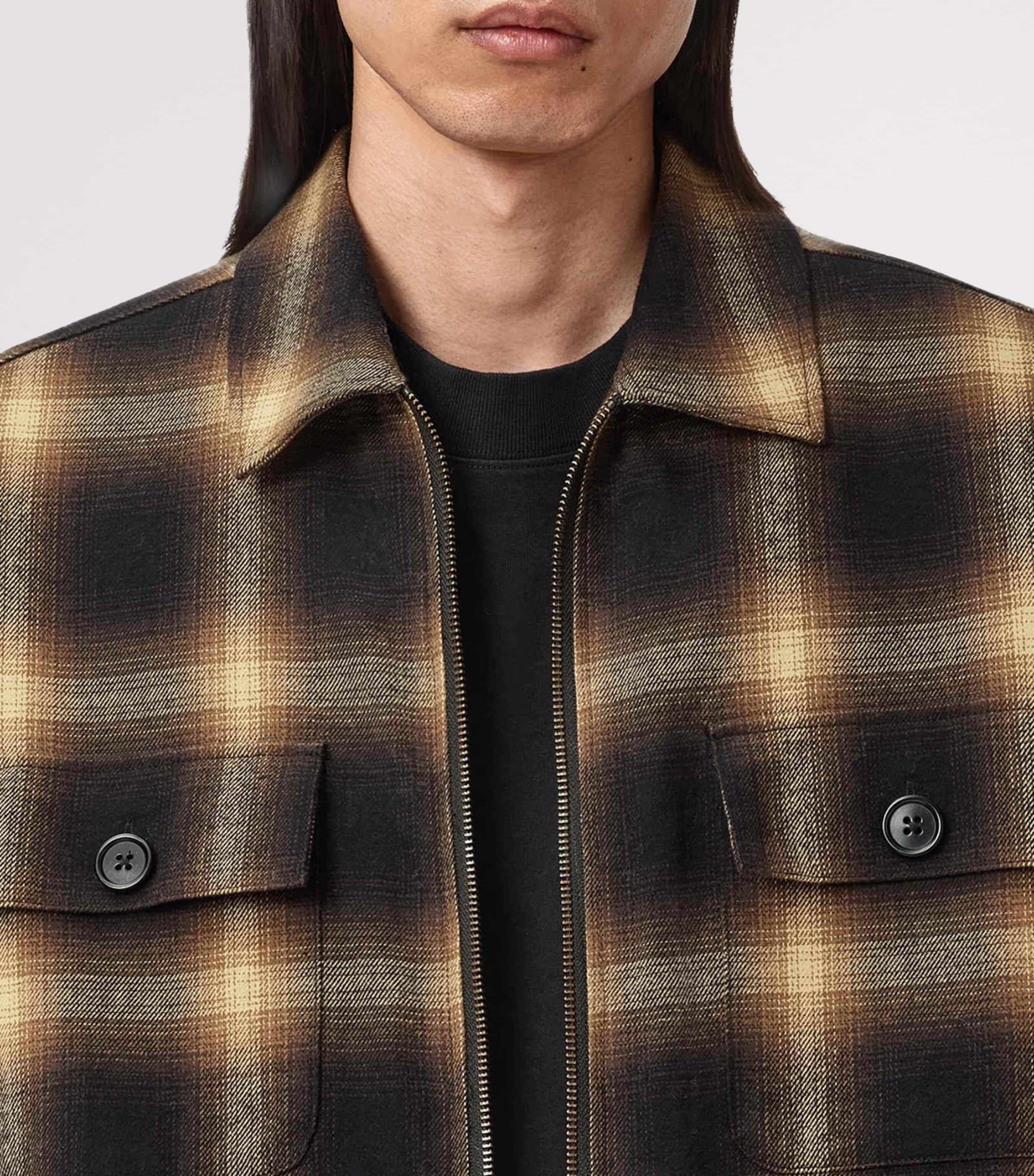 Organic Cotton Check Mathers Jacket TRAIL BROWN Image 8