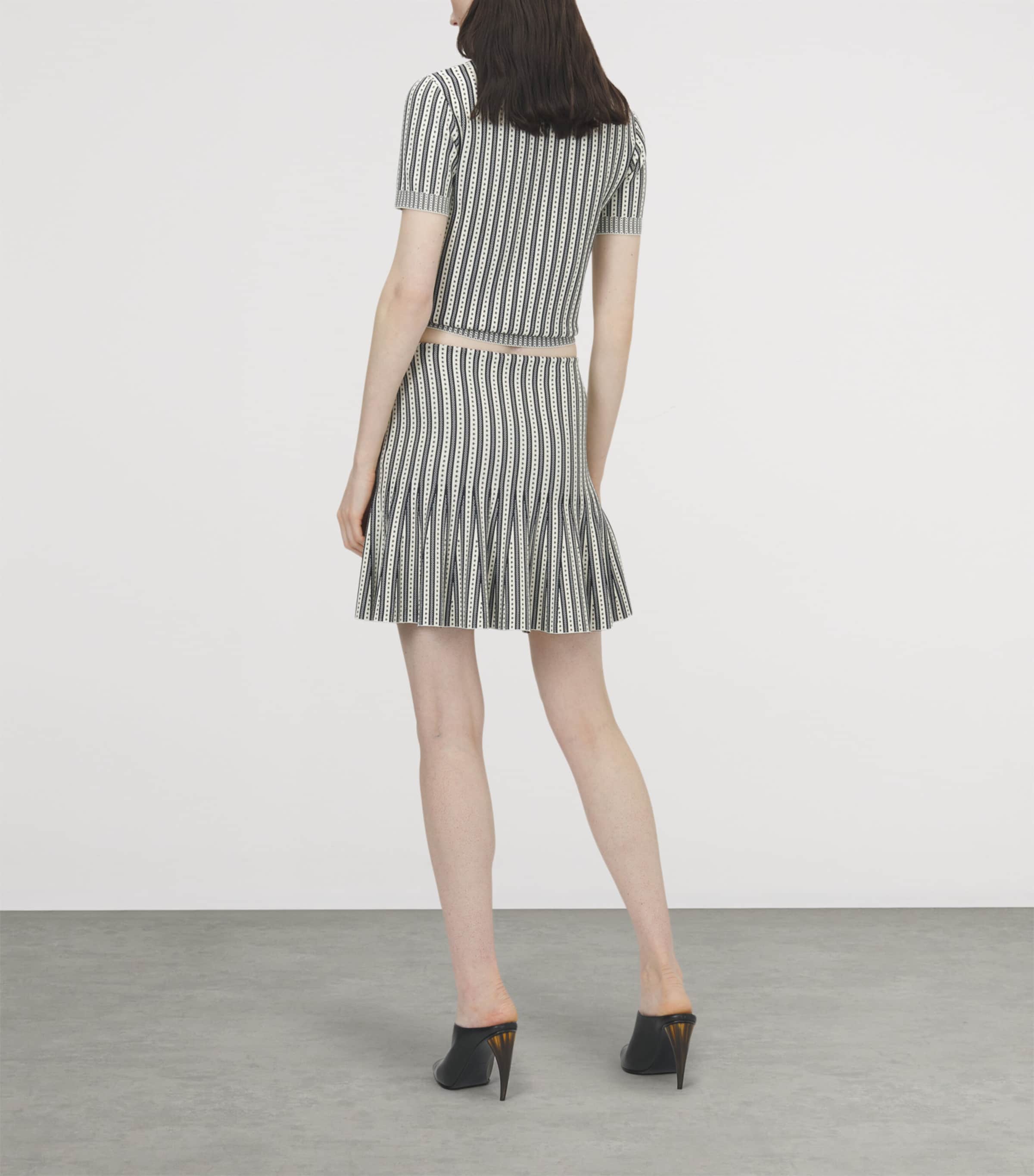 McQueen Womens Knitted Stripe T-Shirt Image 3