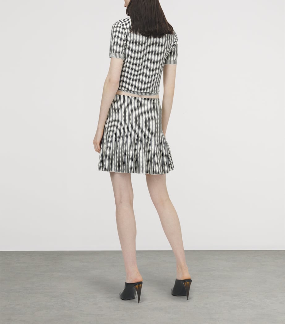 McQueen Womens Knitted Stripe T-Shirt Image 3