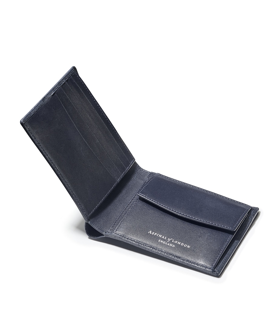 Leather Bifold Coin Wallet NAVY Image 2