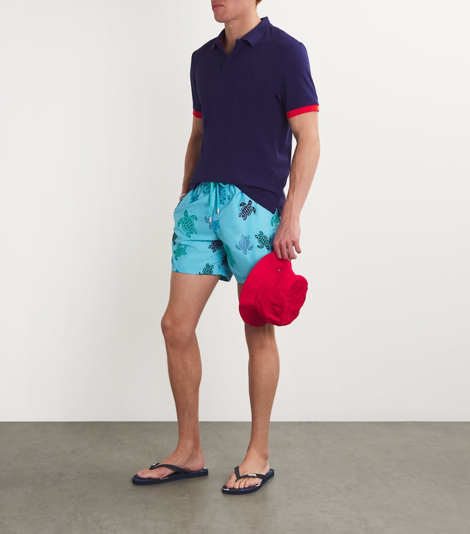 Turtle Embroidered Mistral Swim Shorts 600 SANTORIN Image 4