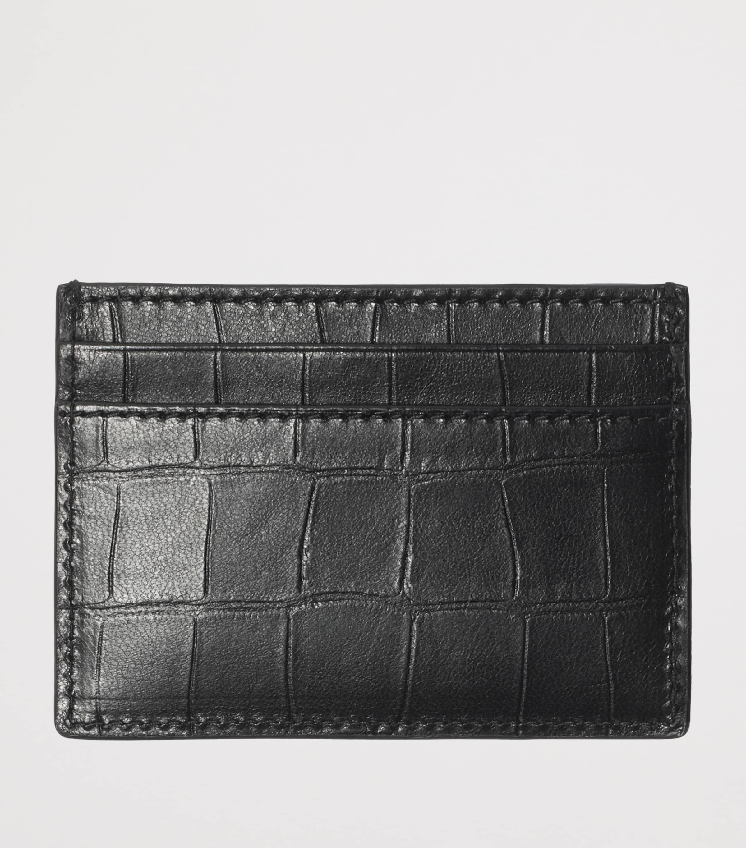 Burberry Lambskin Cotswolds Card Holder In Black