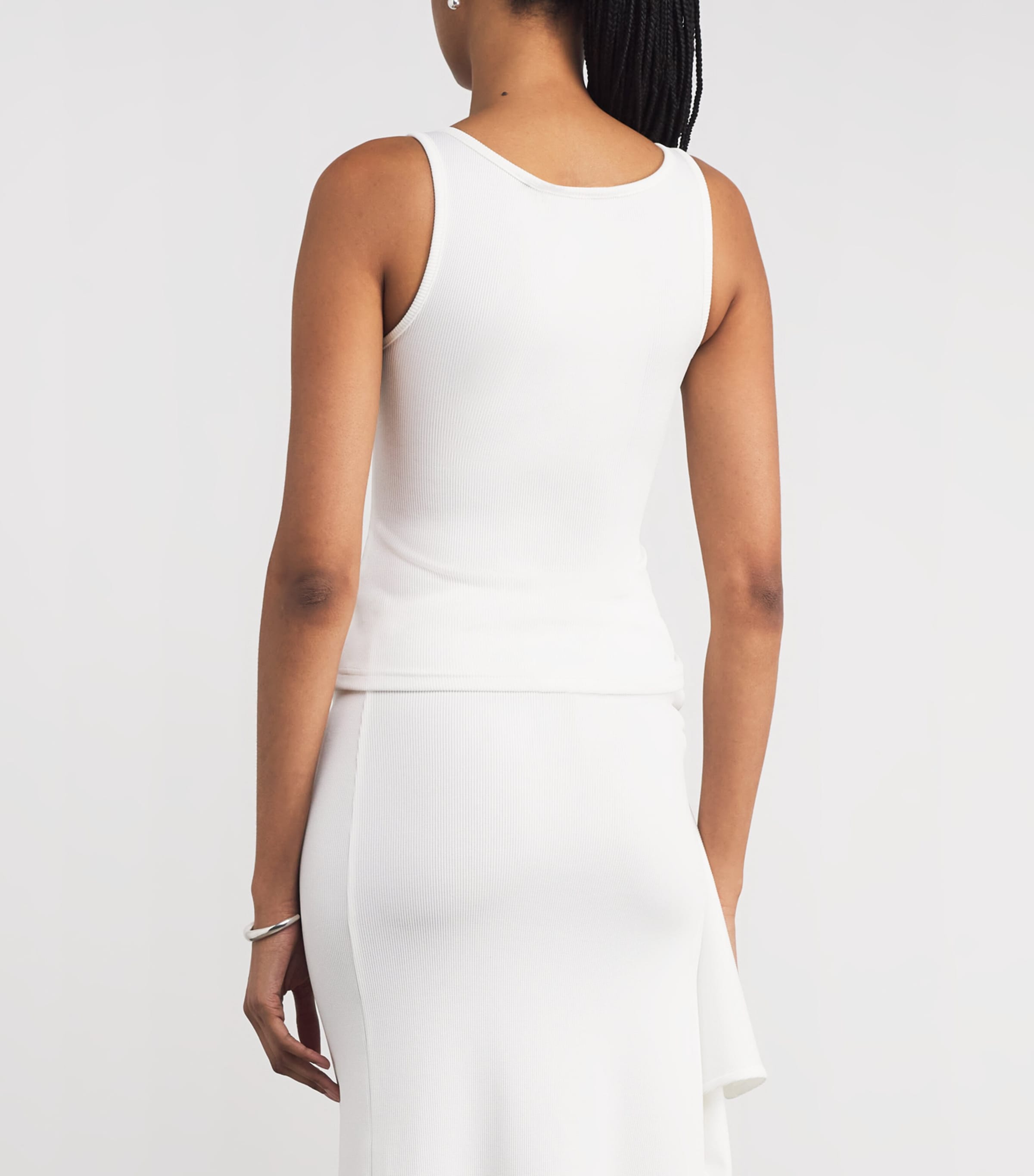 Stone Cut-Out Tank Top WHITE Image 4