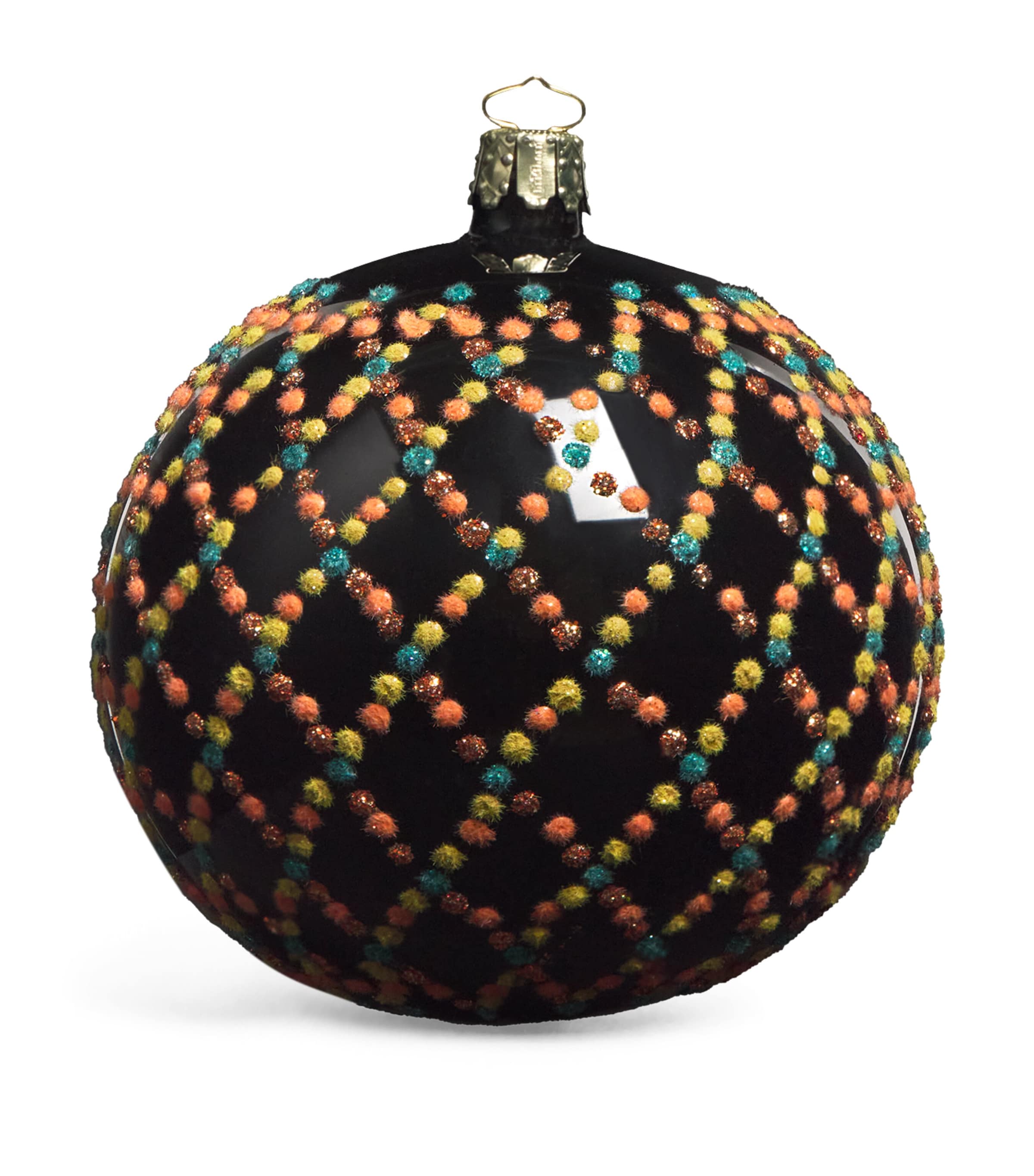 Harrods Glass Embellished Bauble In Black