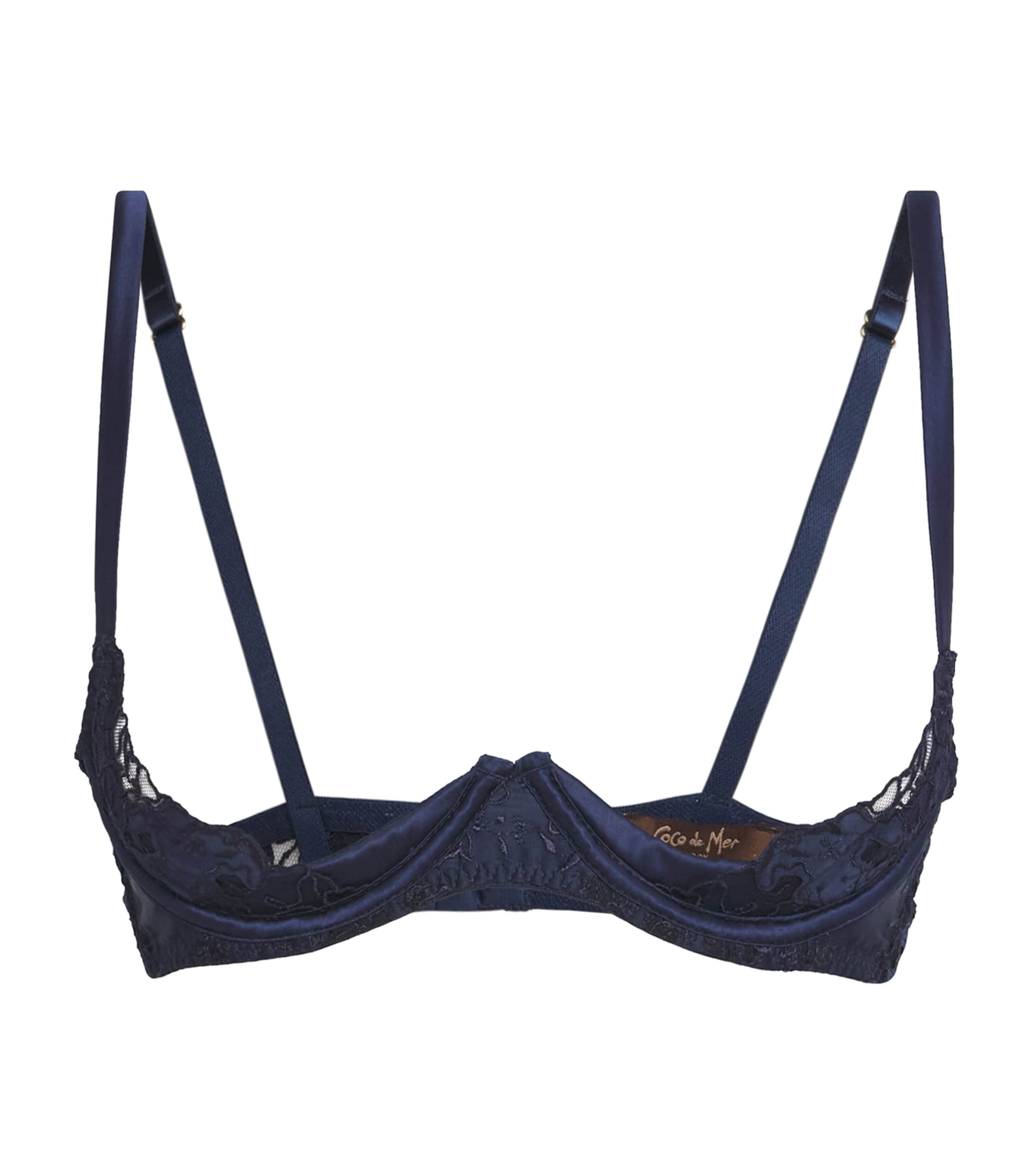 Coco De Mer Arella Quarter-cup Bra In Blue