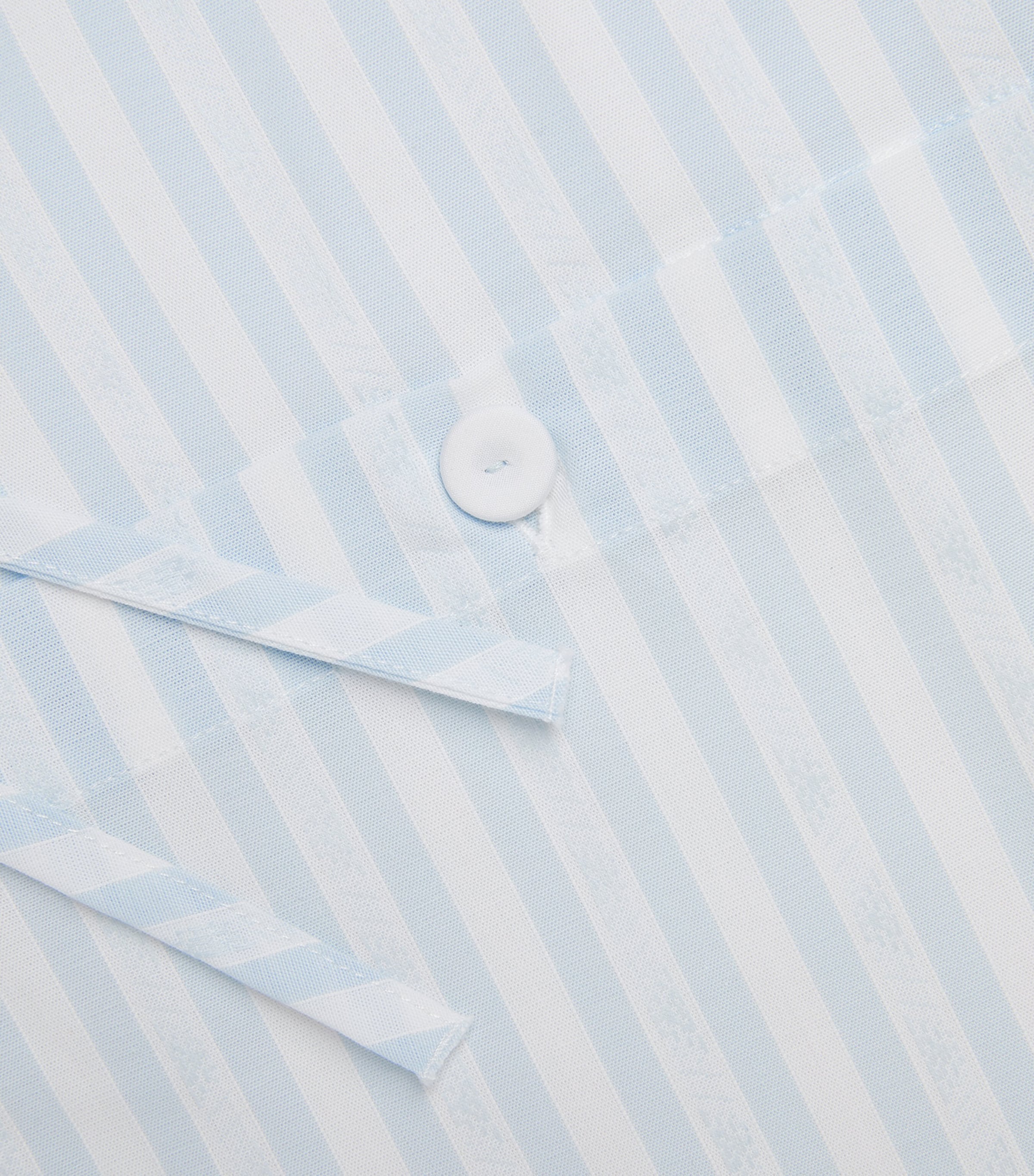 Cotton Striped Bed Bumper BLUE Image 4