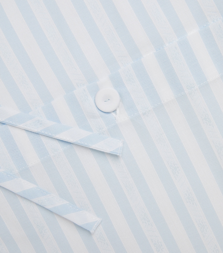 Cotton Striped Bed Bumper BLUE Image 4