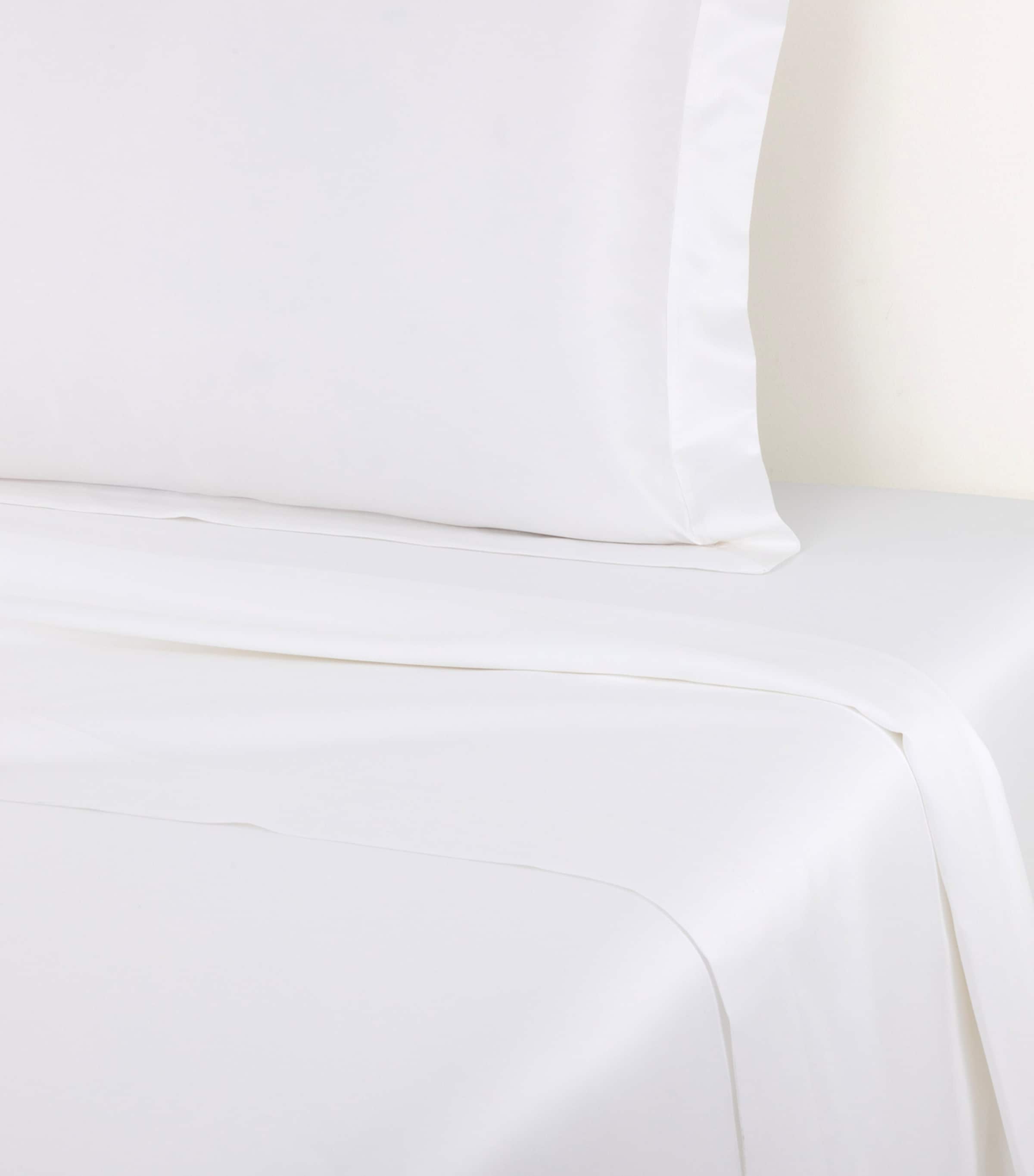 Yves Delorme Couture Egyptian Cotton Prodige Double Flat Sheet (240cm x 320cm) Blanc Image 2